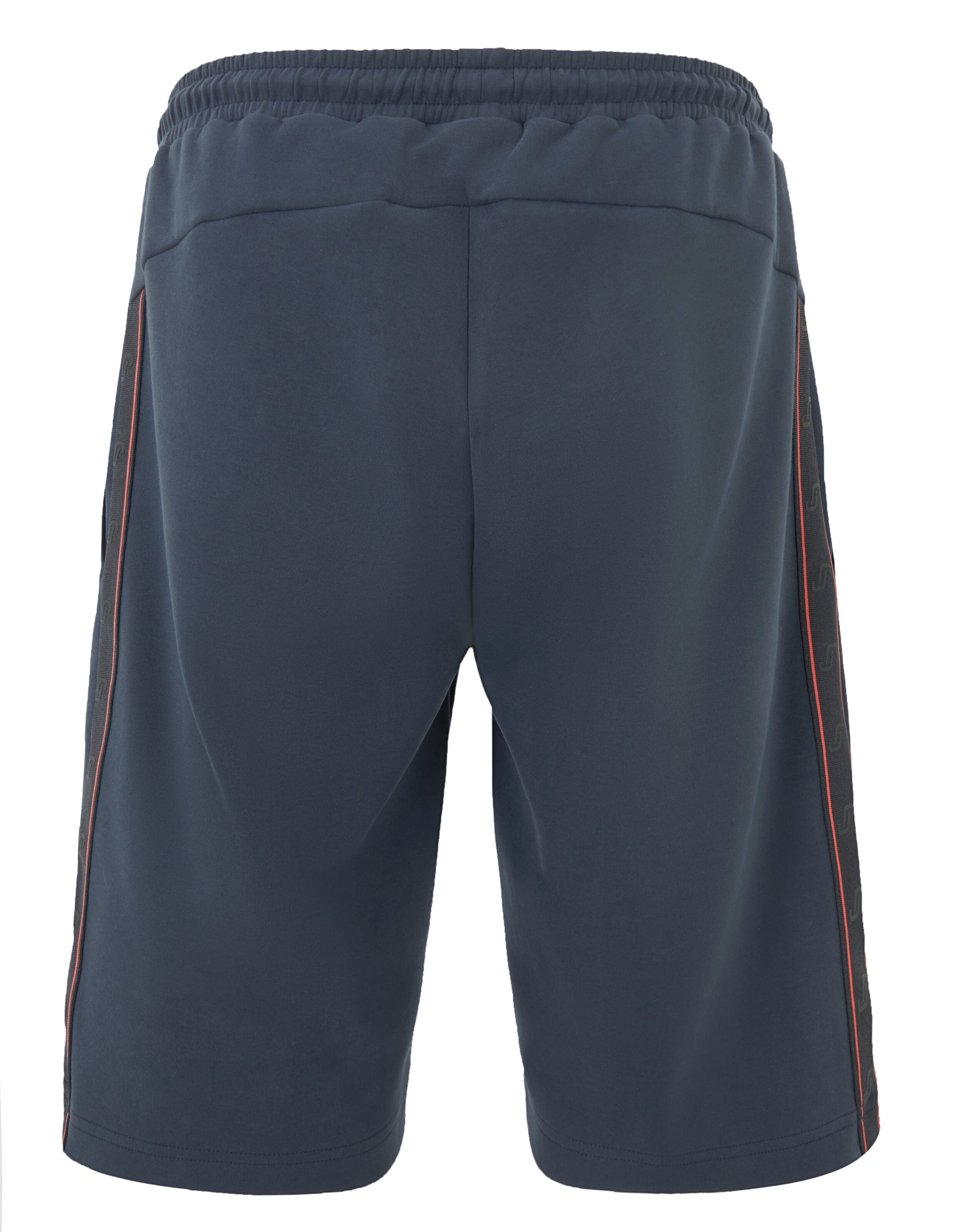 Marineblaue Freizeitshorts mit elastischem Bund und Seitenstreifen.