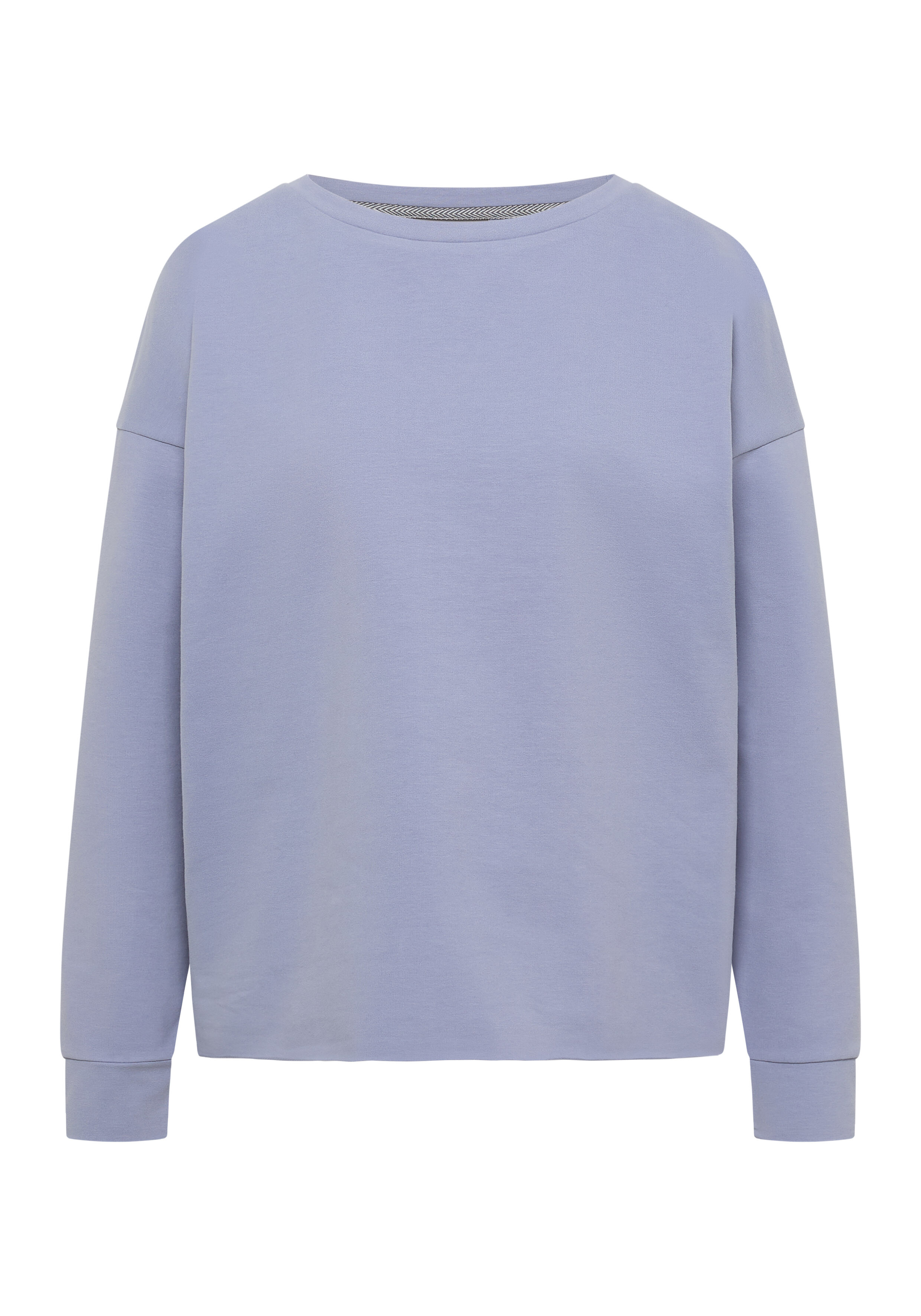 Hellblaues, gemütliches, lässiges Sweatshirt mit Rundhalsausschnitt für bequeme Loungewear.
