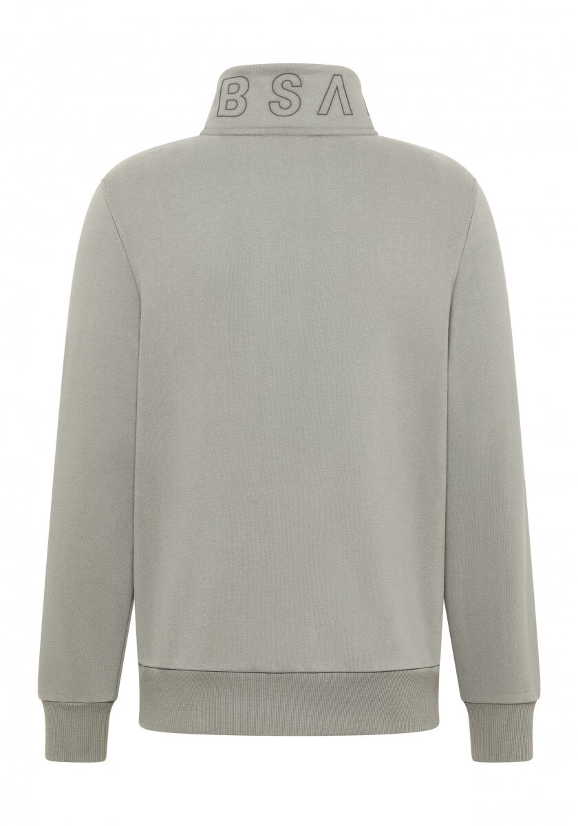 Hellgraues, lässiges Sweatshirt mit BSA-Logo am Kragen, perfekt zum Entspannen.