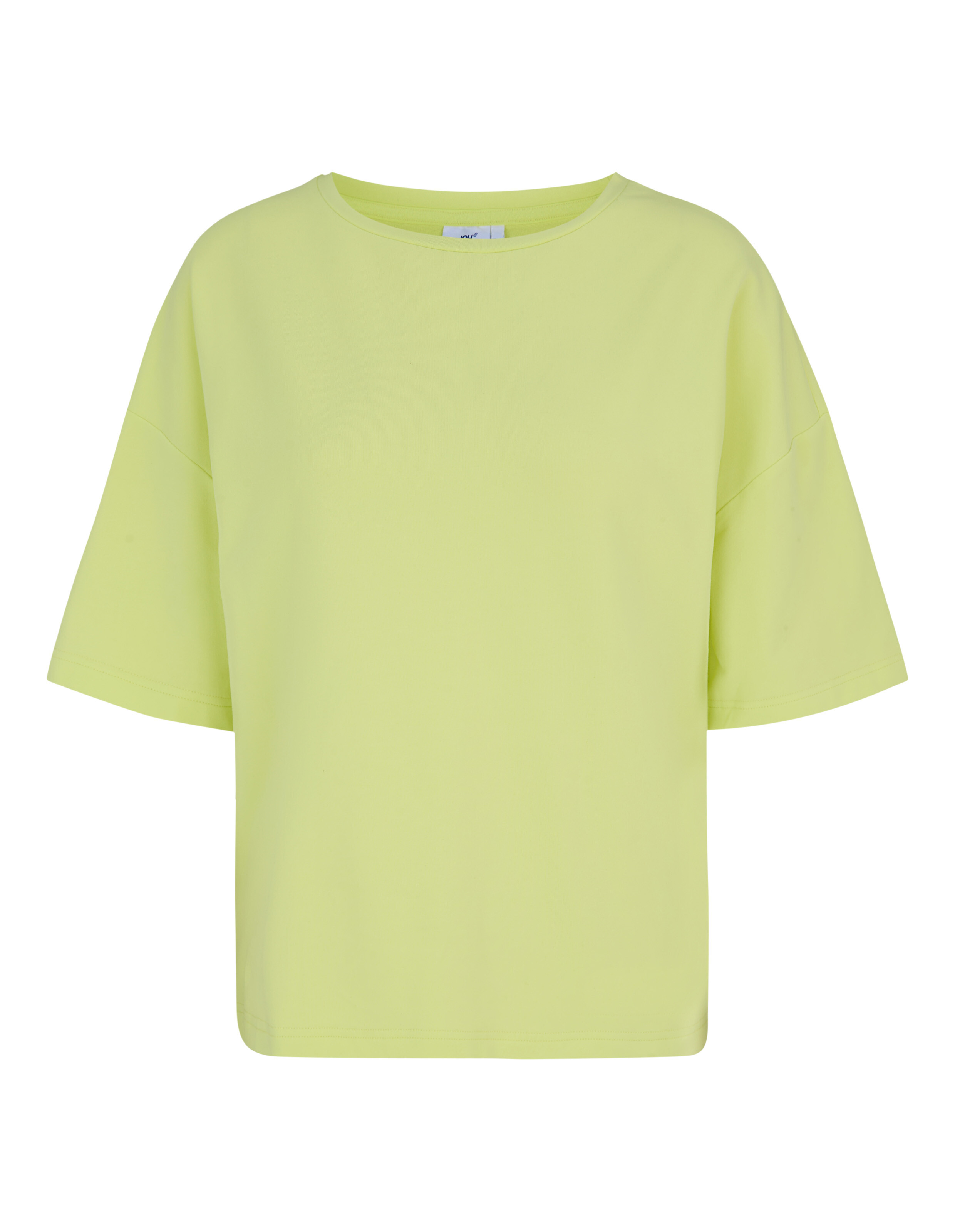 Ein lockeres, hellgrünes T-Shirt mit kurzen Ärmeln, das sich perfekt für den Alltag eignet.