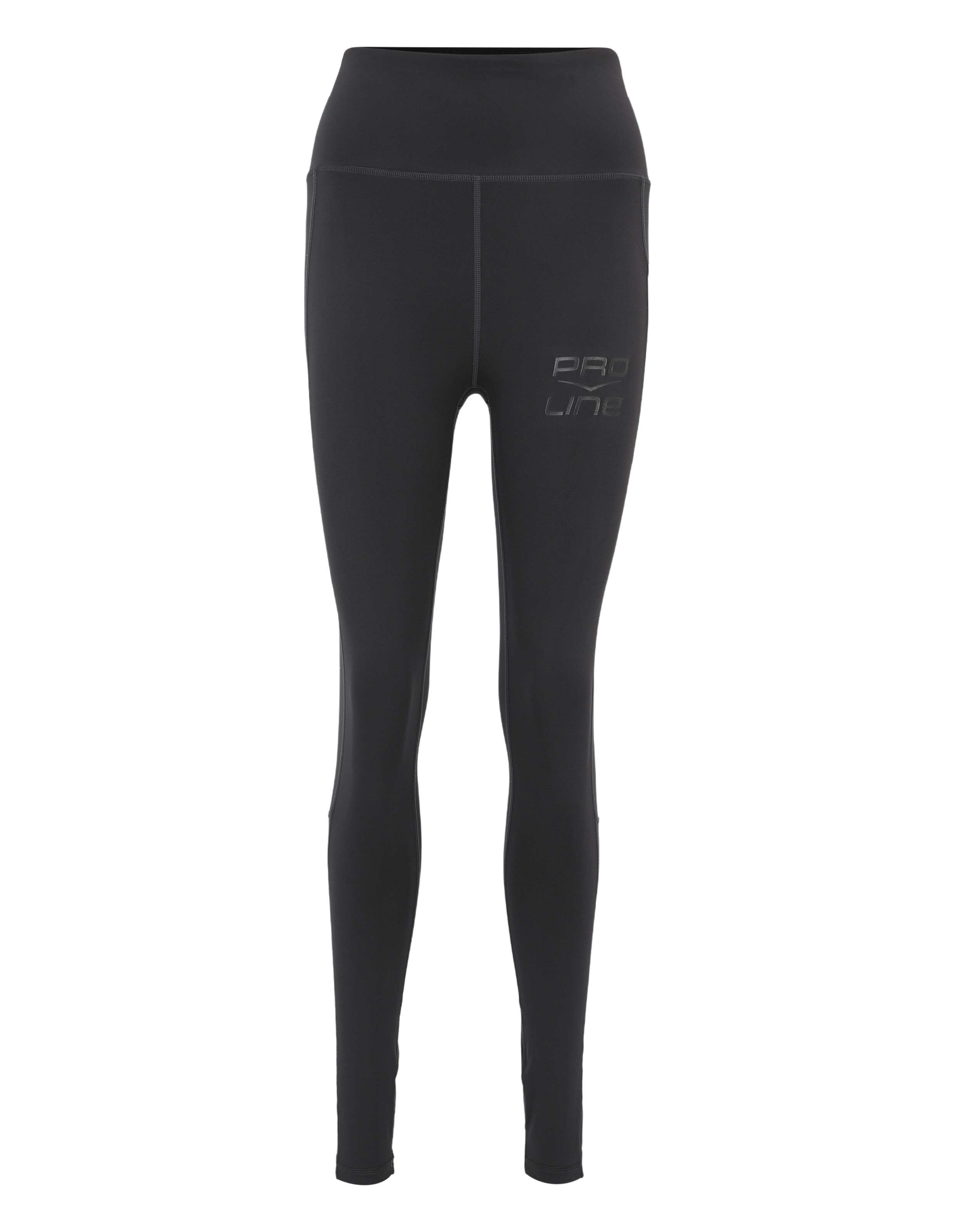 Schwarze Leggings mit hohem Bund und Pro Line-Logo, perfekt für gemütliche Freizeitkleidung.