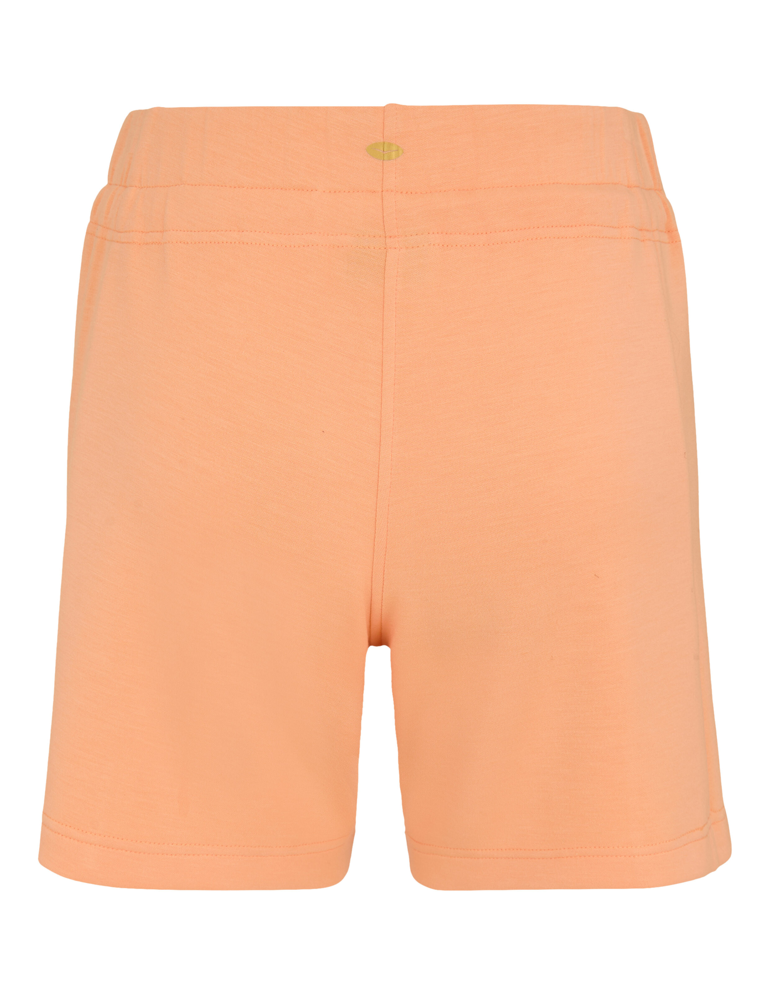 Lässige Lounge-Shorts in Pfirsichfarbe mit elastischem Bund für bequemen Tragekomfort im Alltag.