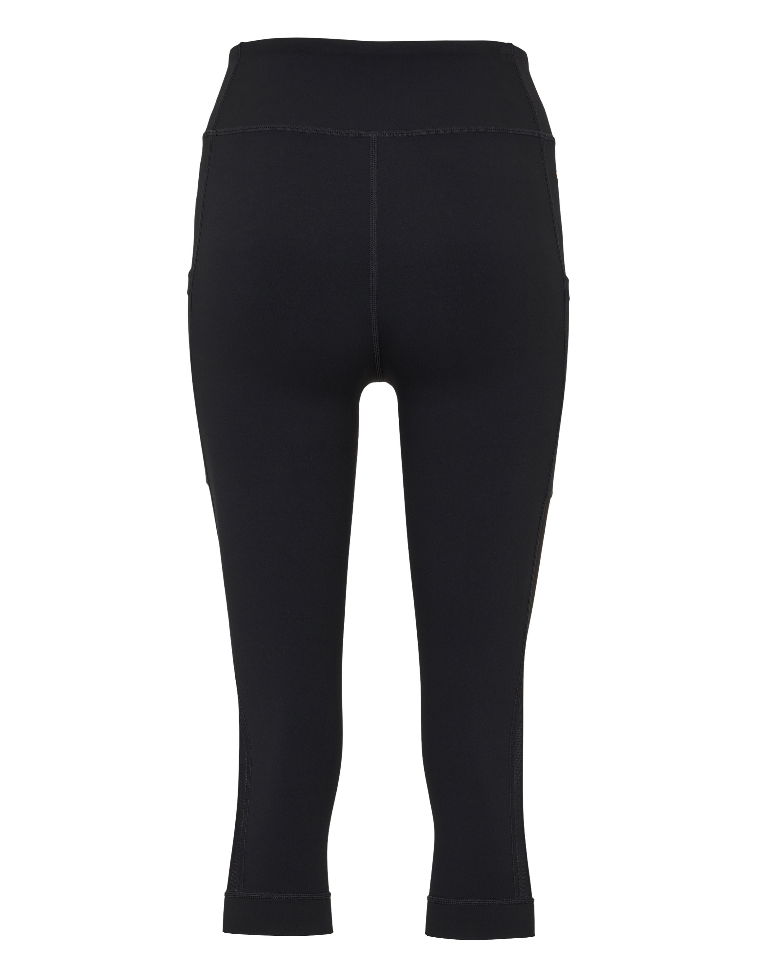 Rückansicht der schwarzen Venice Beach 3/4-Tights Beeba, bequeme Freizeit-Leggings.