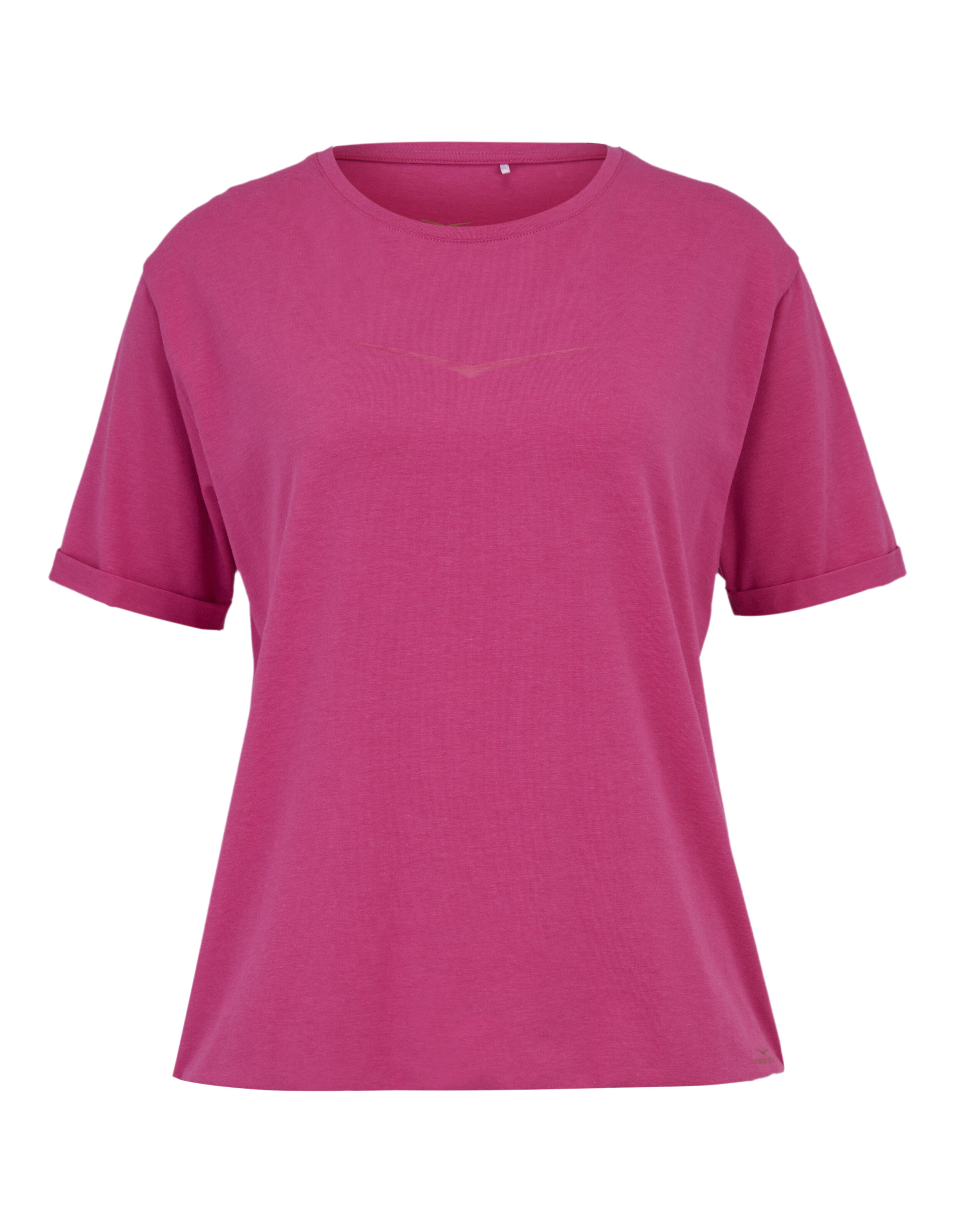 Lässiges, kurzärmliges Hemd „Freya“ von Venice Beach in Rosa mit aufgerollten Bündchen.