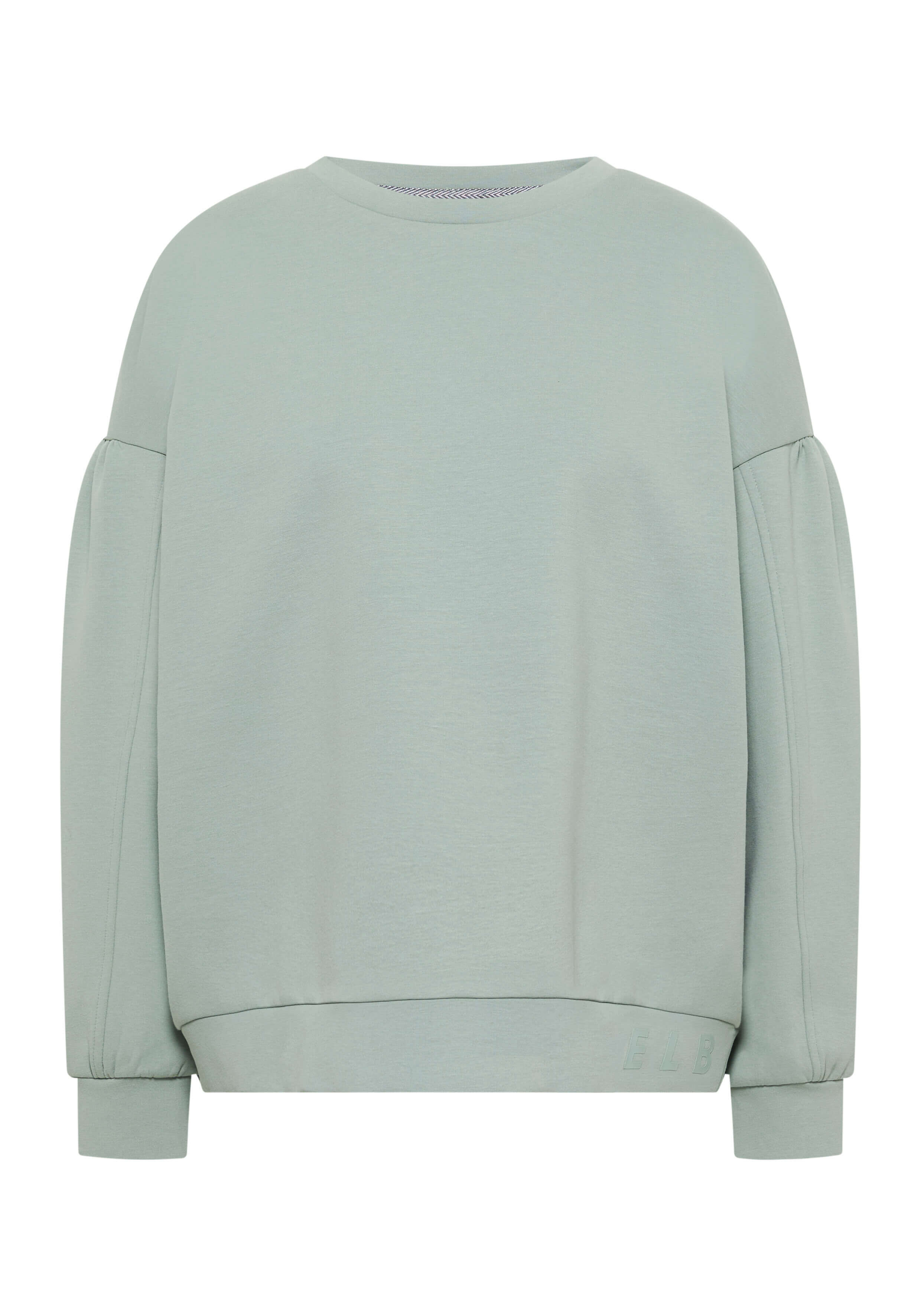 Hellgrünes ELBSAND-Sweatshirt mit Puffärmeln für gemütliche, lässige Lounge-Kleidung.