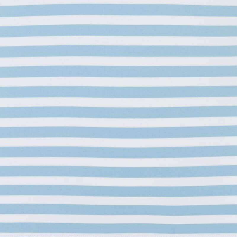 Hellblau-weiß gestreifter Stoff, perfekt für Freizeitkleidung und Sommer-Styles.