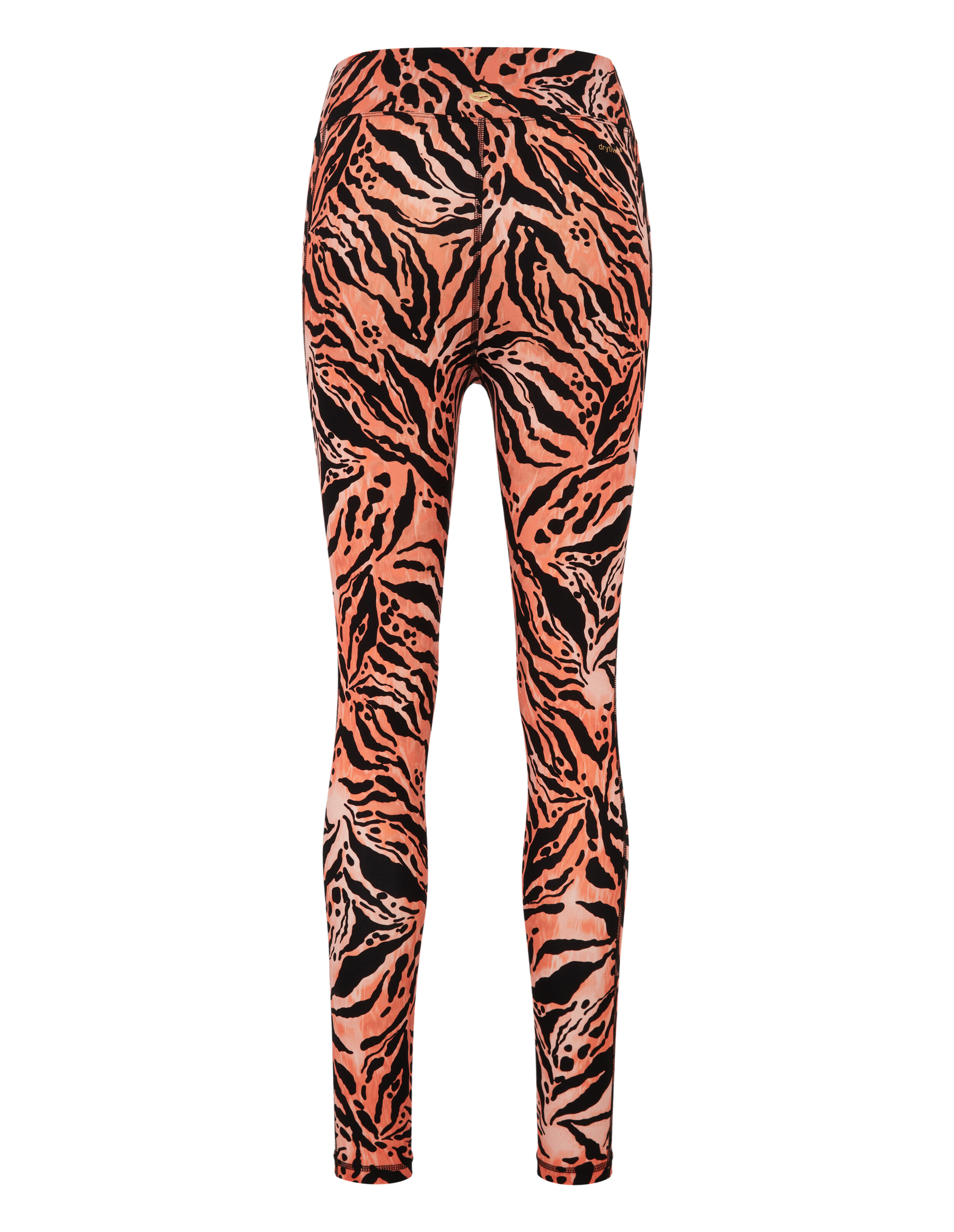 Rosa-schwarze Leggings mit Tigermuster für Freizeitkleidung und elegantem Design.