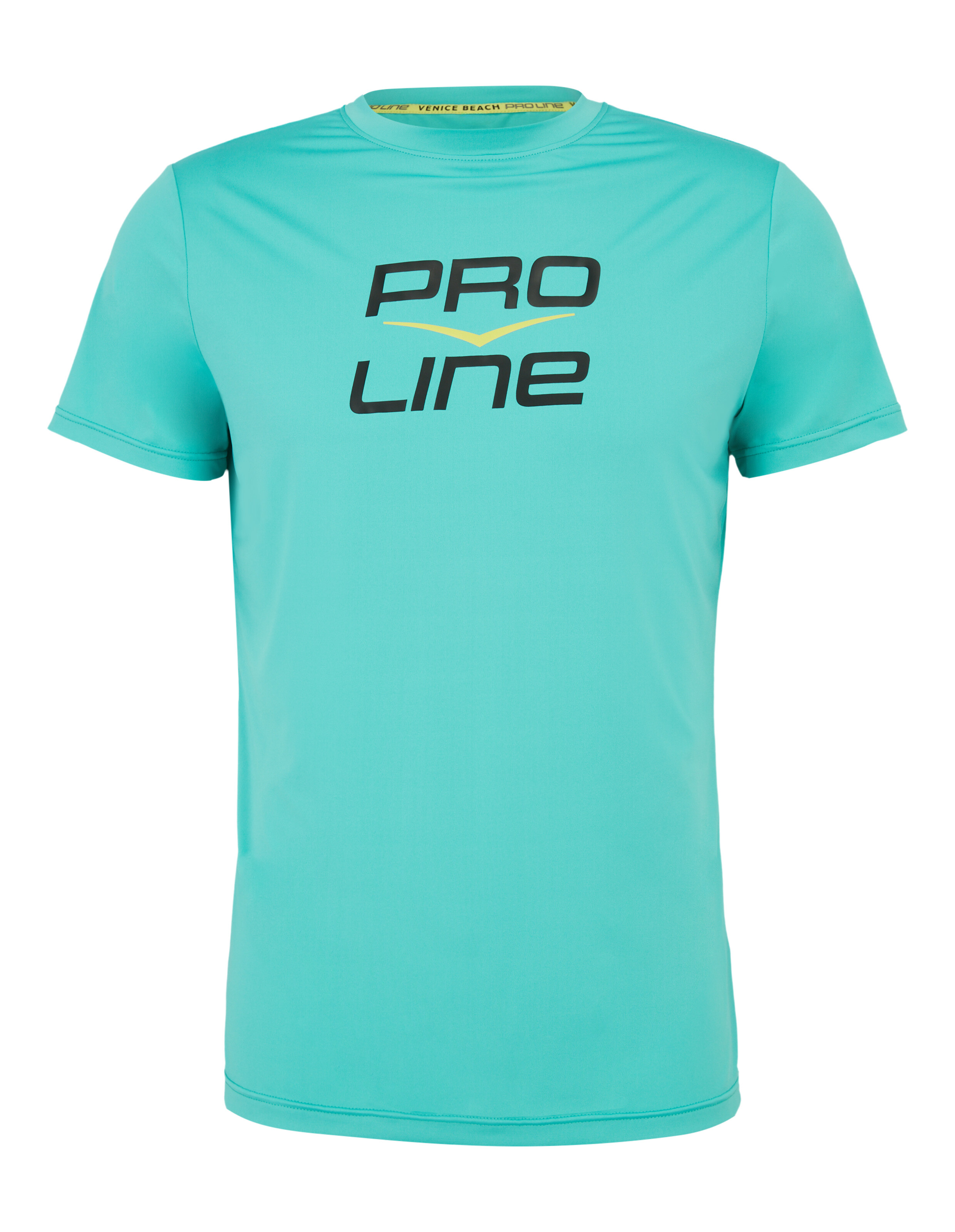 Hellblaues PROLINE-T-Shirt mit auffälligem Logo, perfekt für Freizeitkleidung.