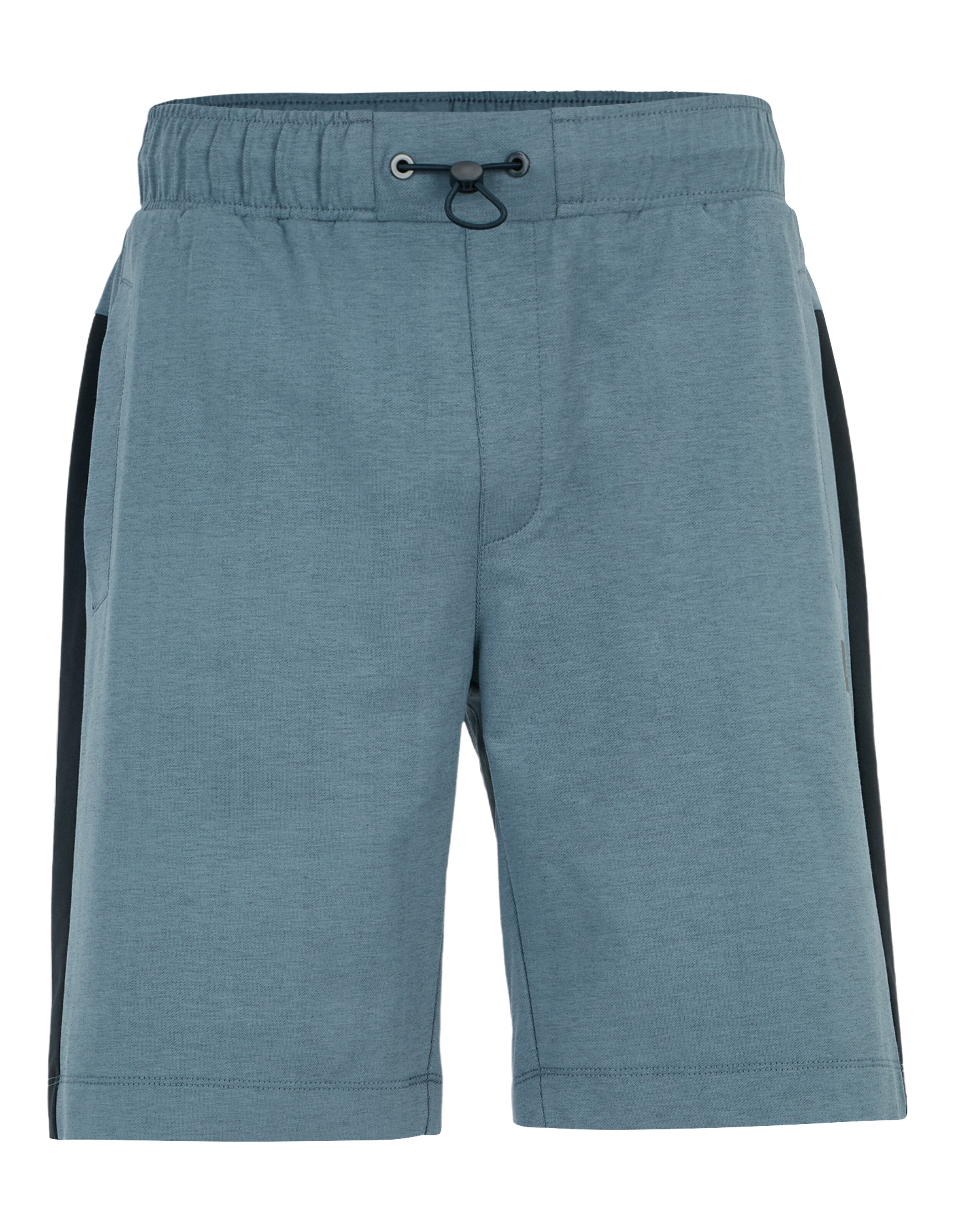 Blaue, lässige Lounge-Shorts mit elastischem Kordelzug in der Taille und seitlichen Streifendetails.