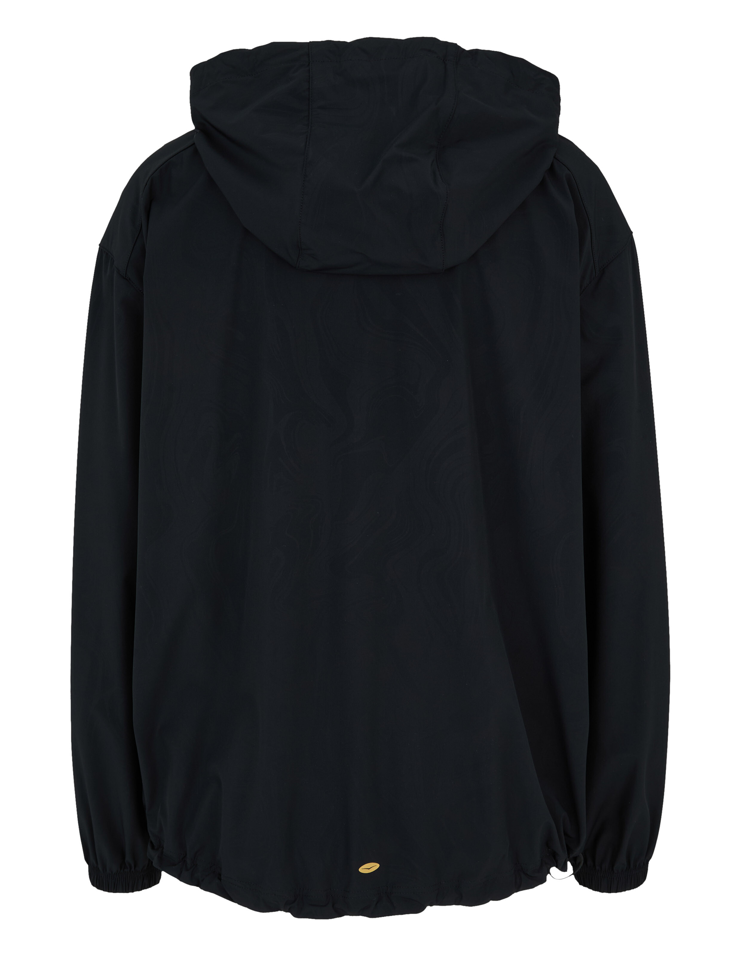 Rückansicht der schwarzen Venice Beach Moina Funktions-Kapuzenjacke für Freizeitkleidung.