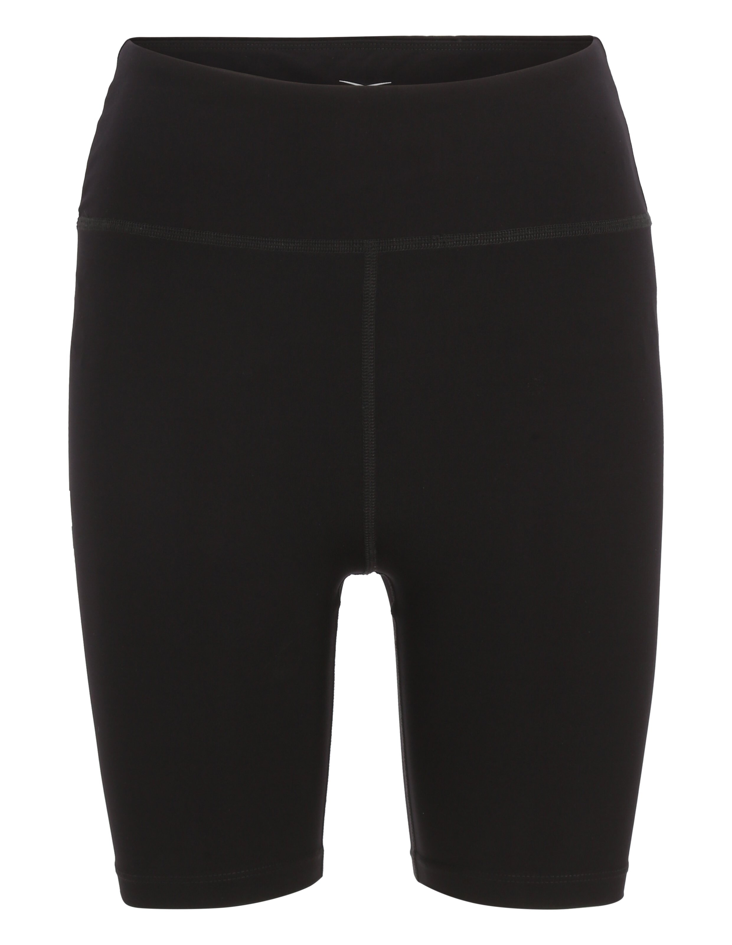 Schwarze Radlershorts mit hohem Bund für Freizeitkleidung und elegantem Design.