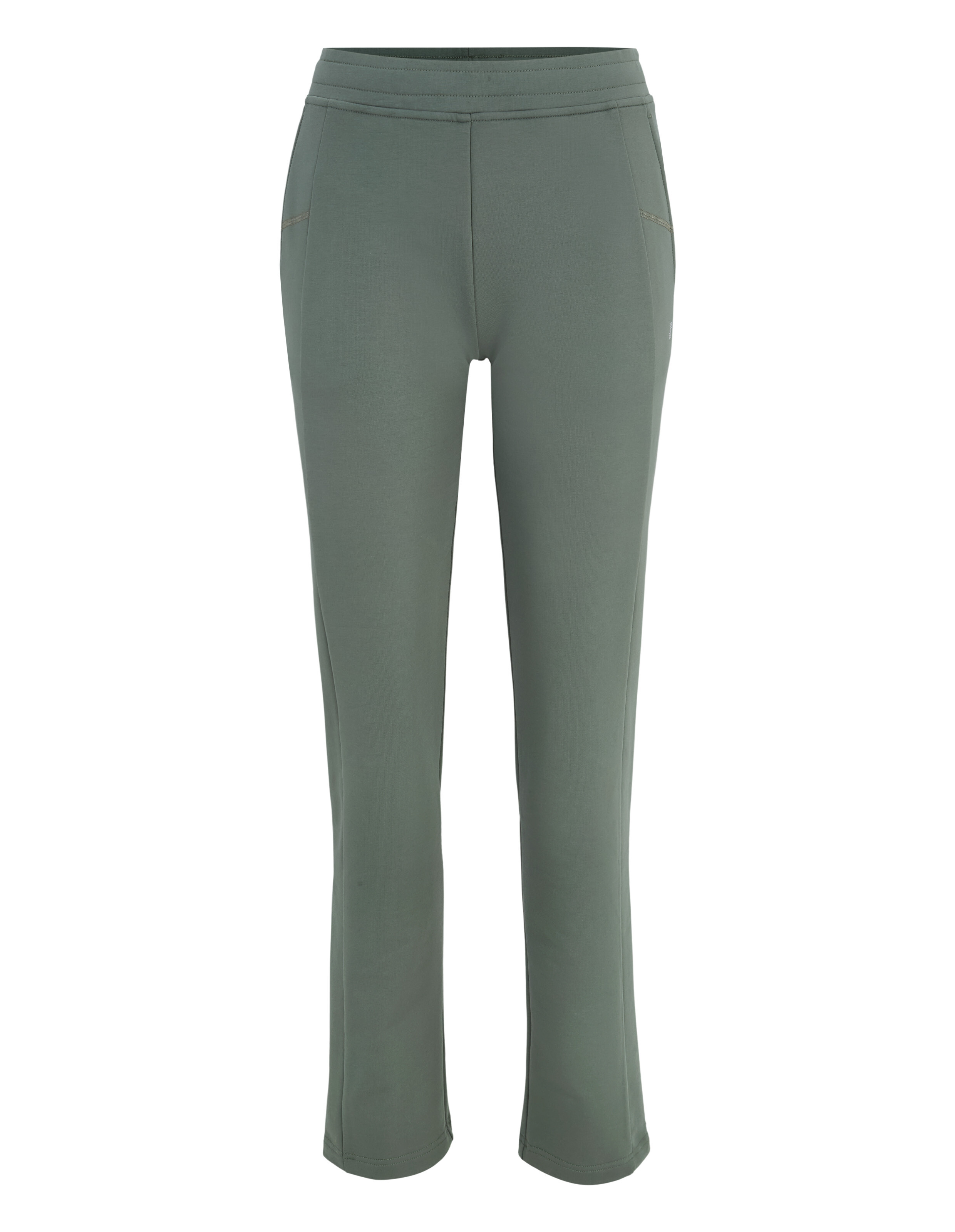 Bequeme olivgrüne Freizeithose mit entspannter Passform und Seitentaschen.