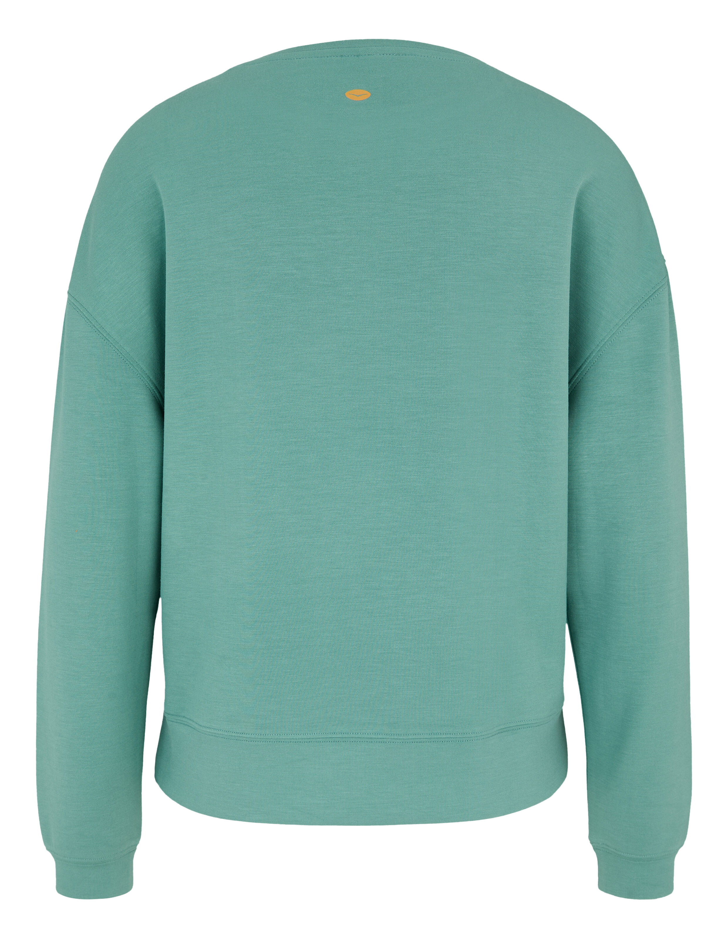 Rückansicht eines gemütlichen grünen Venice Beach Sweatshirt April für lässige Loungewear.