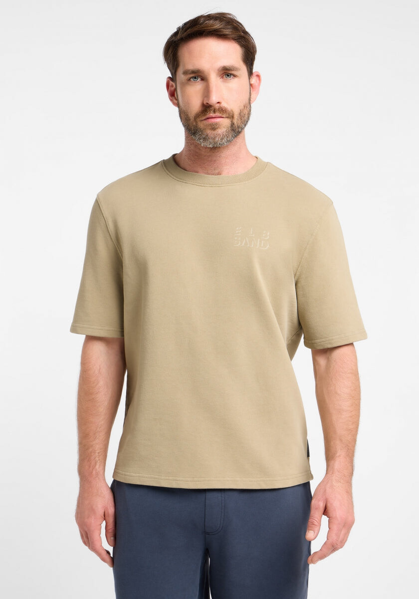 Daan T-Sweat regular fit von Elbsand in Desert Brown