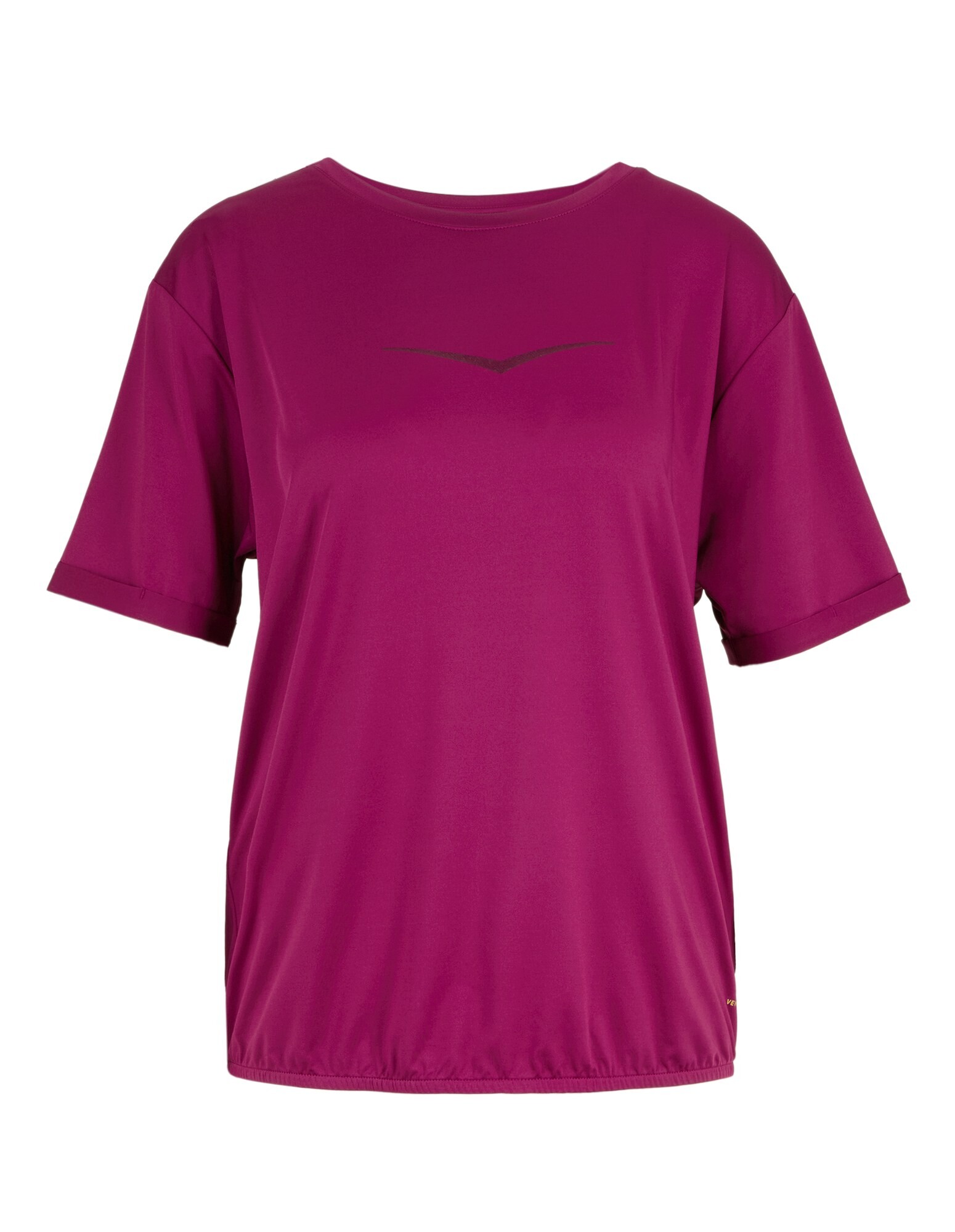 Lässiges kurzärmliges lila T-Shirt mit entspannter Passform und dezentem Logo.