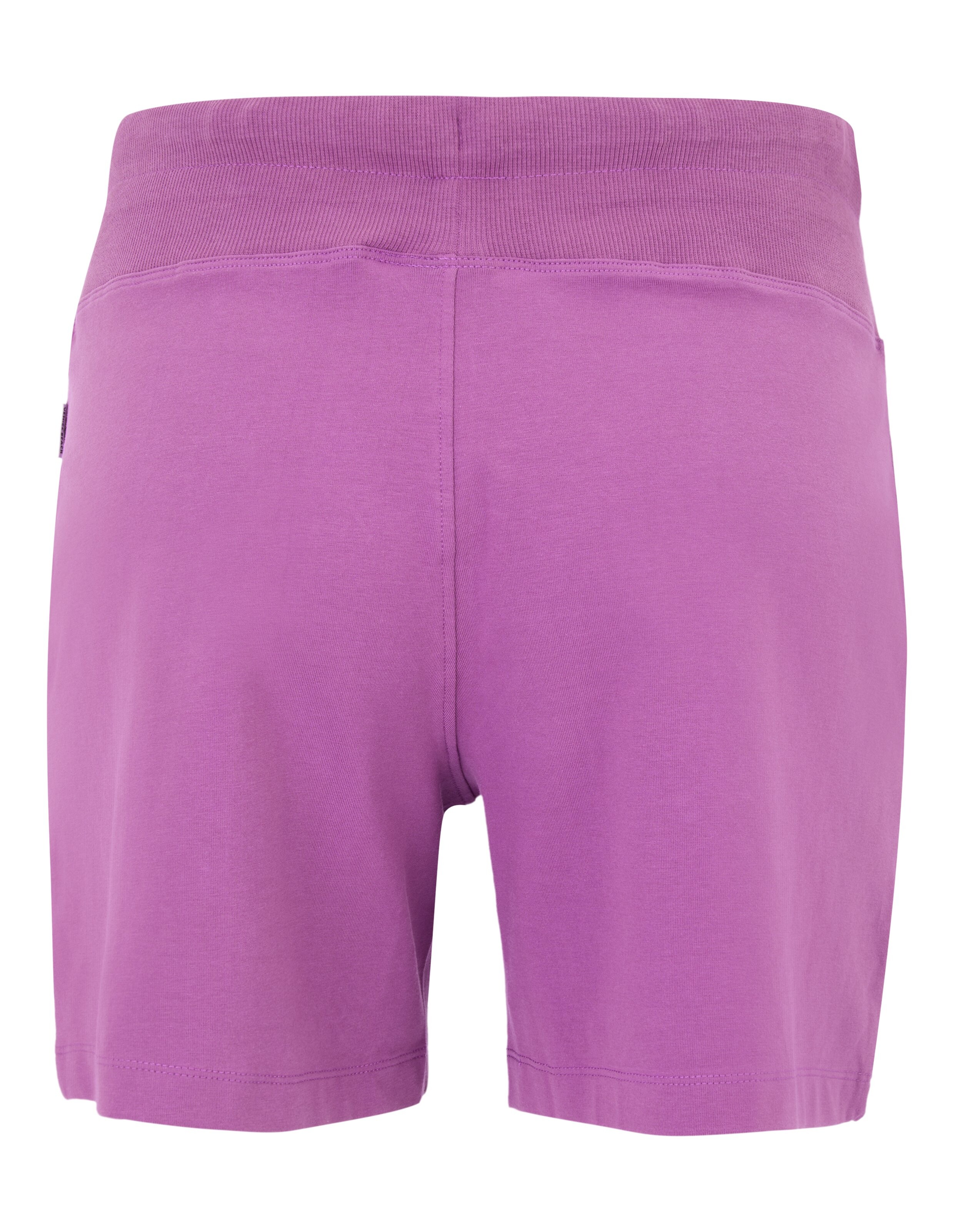 Rückansicht der lilafarbenen lässigen Lounge-Shorts von Venice Beach Morla mit elastischem Bund.