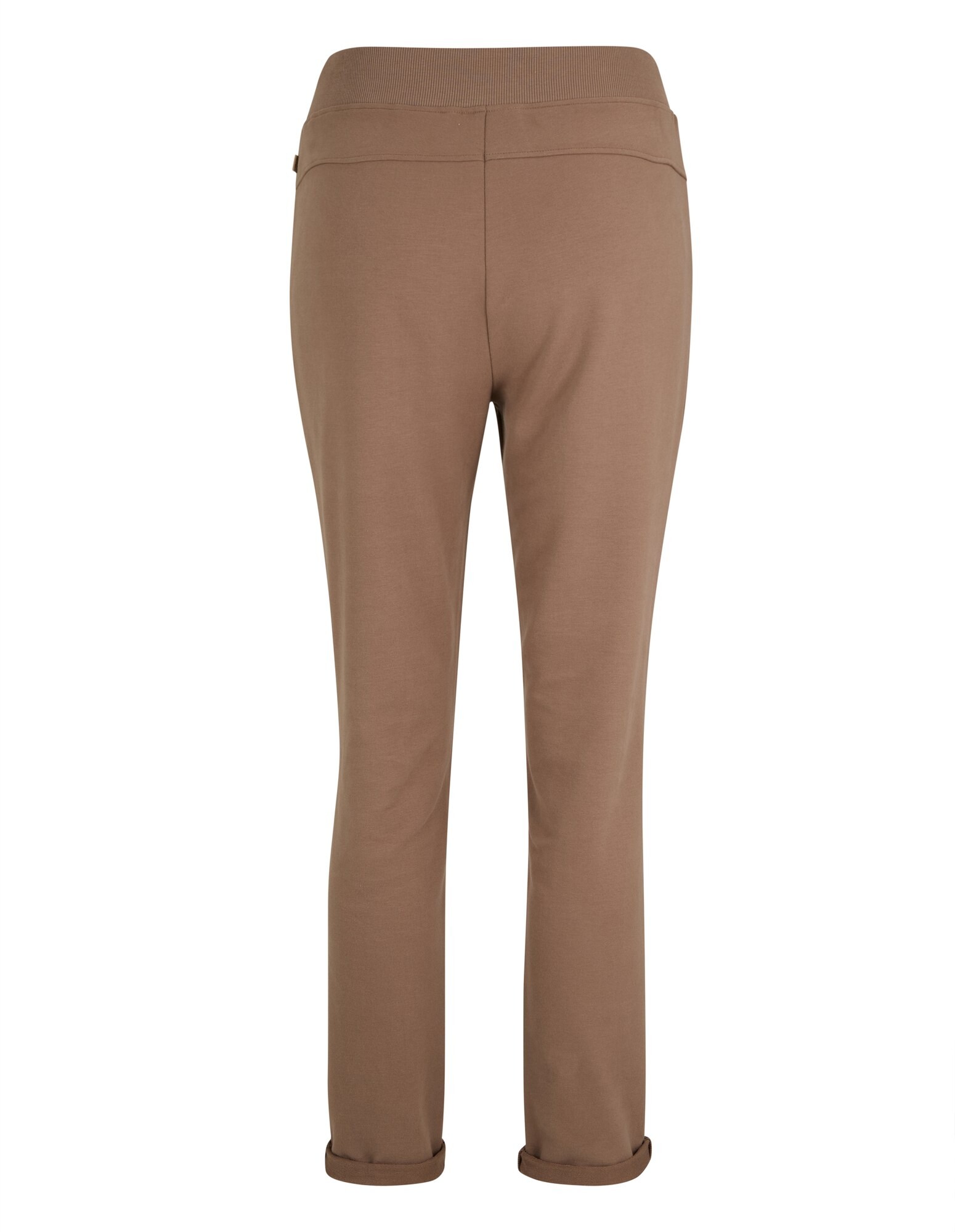 Braune Freizeithose mit bequemer Passform und Rollbündchen, perfekt zum Entspannen.