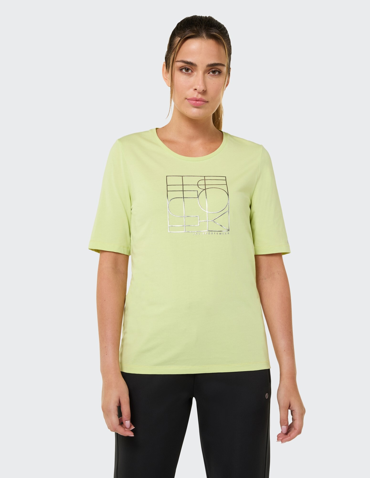 Hellgrünes, lässiges T-Shirt mit Grafikdruck, perfekt für entspannte Ausflüge.