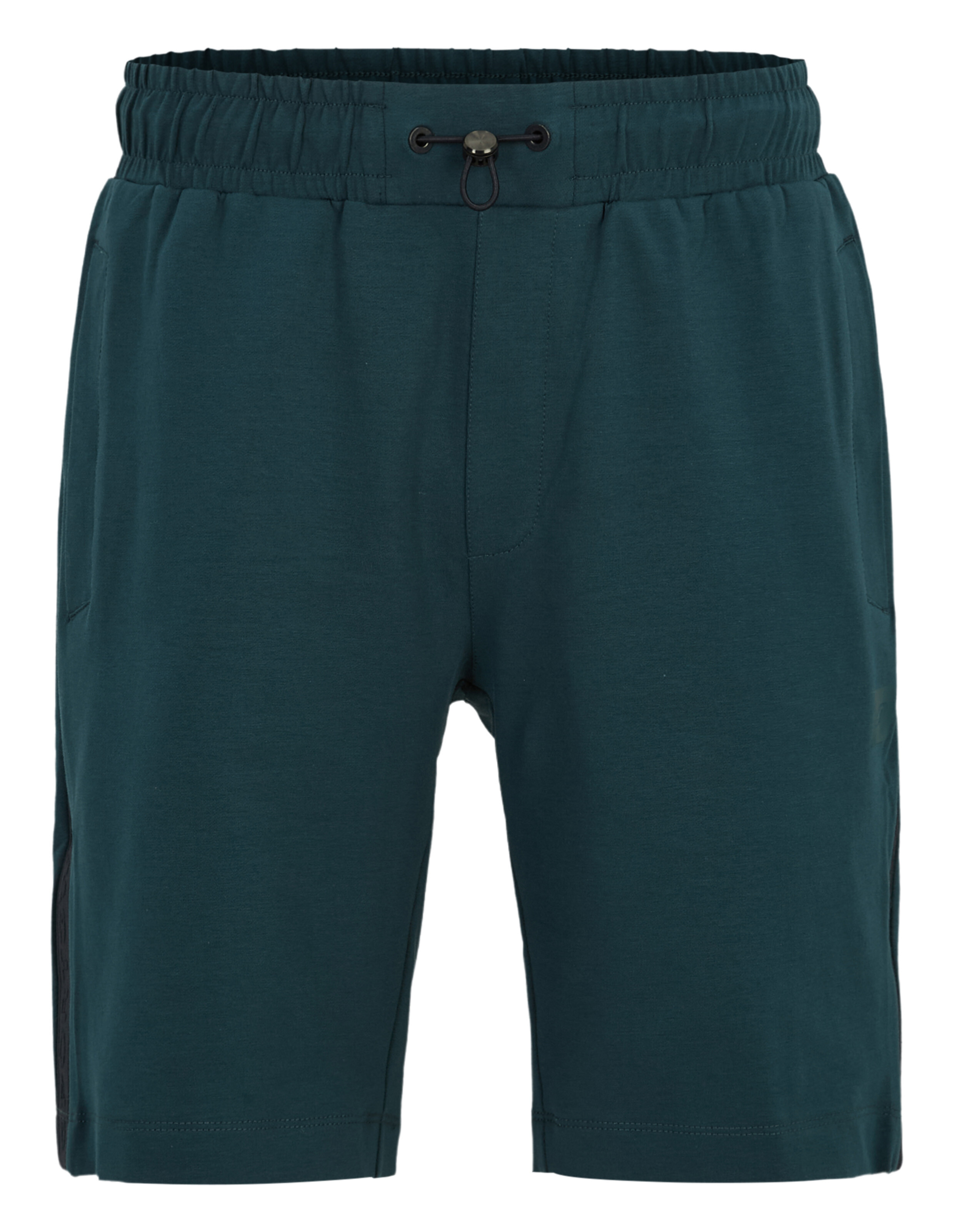 Dunkelgrüne, lässige Lounge-Shorts mit elastischem Bund und Kordelzug.