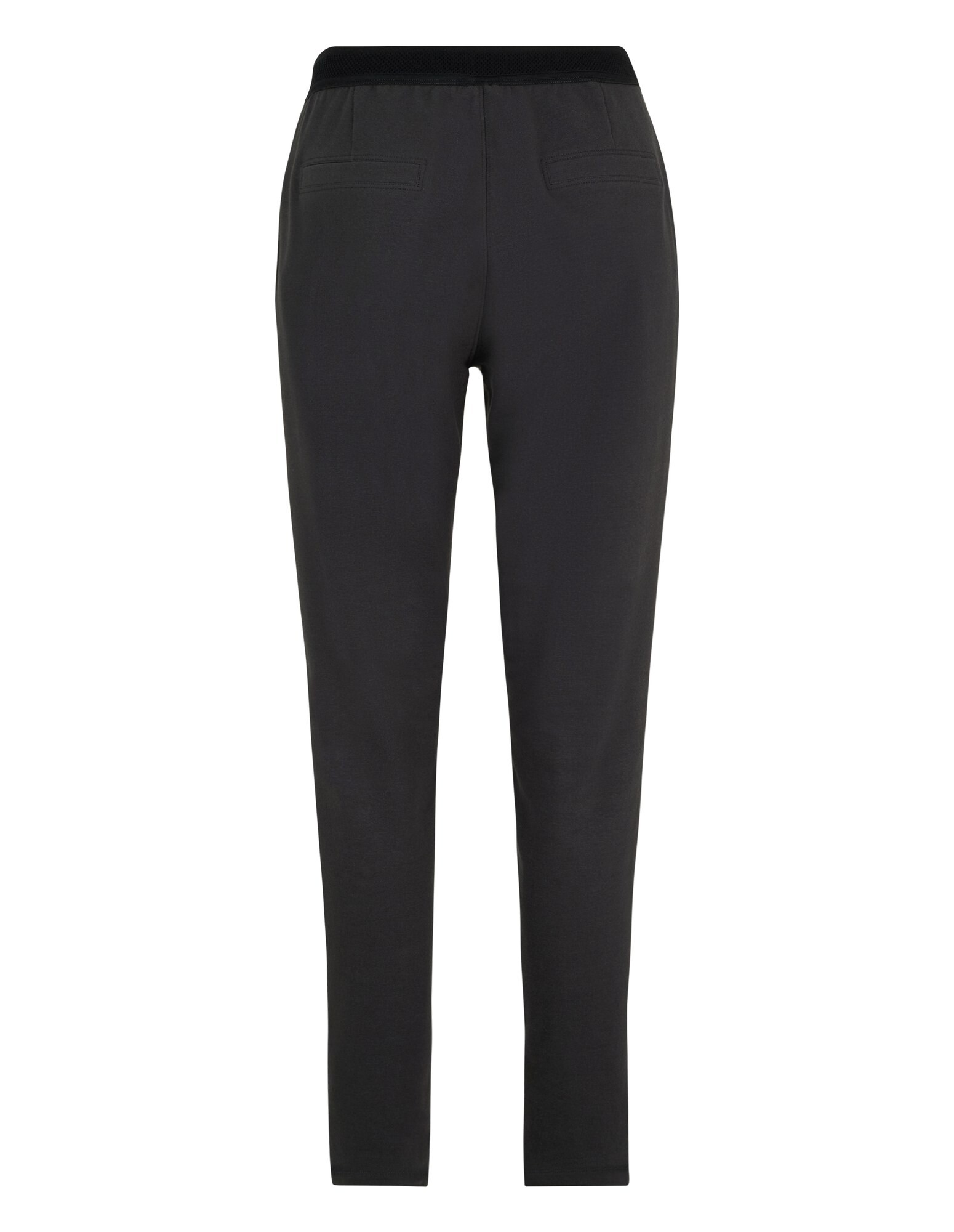 Schwarze Freizeithose mit bequemem Bund und Gesäßtaschen.