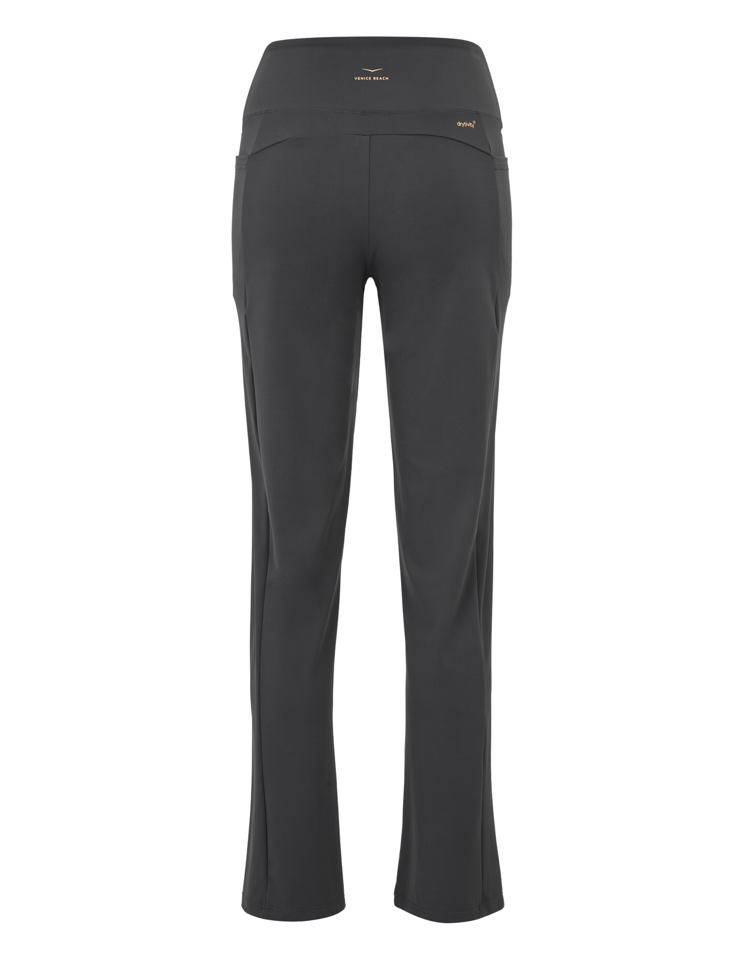 Schwarze Freizeithose mit bequemem Bund, ideal zum Faulenzen oder Reisen.
