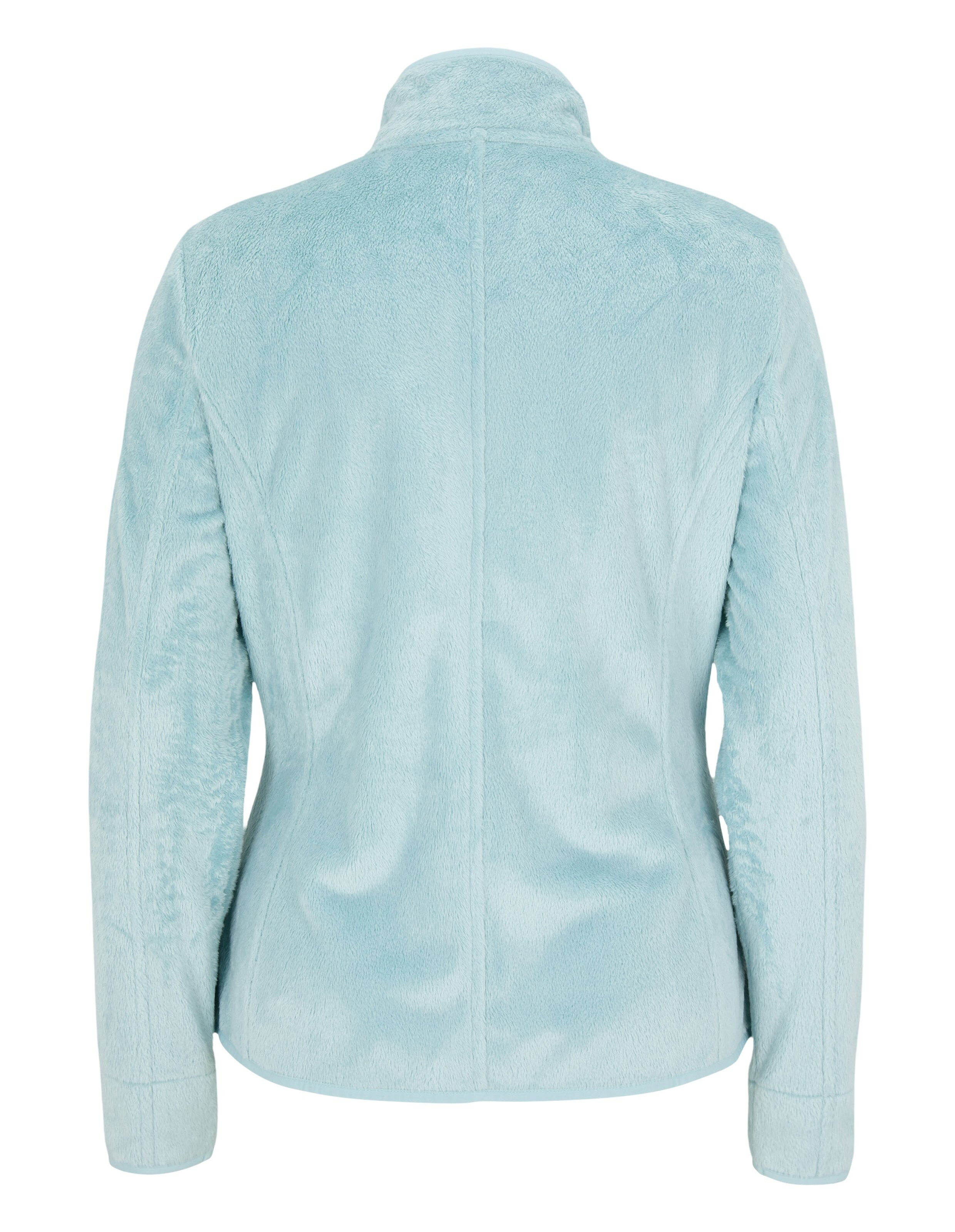 Hellblaue, kuschelige Jacke mit weicher Textur, perfekt für Freizeitkleidung.