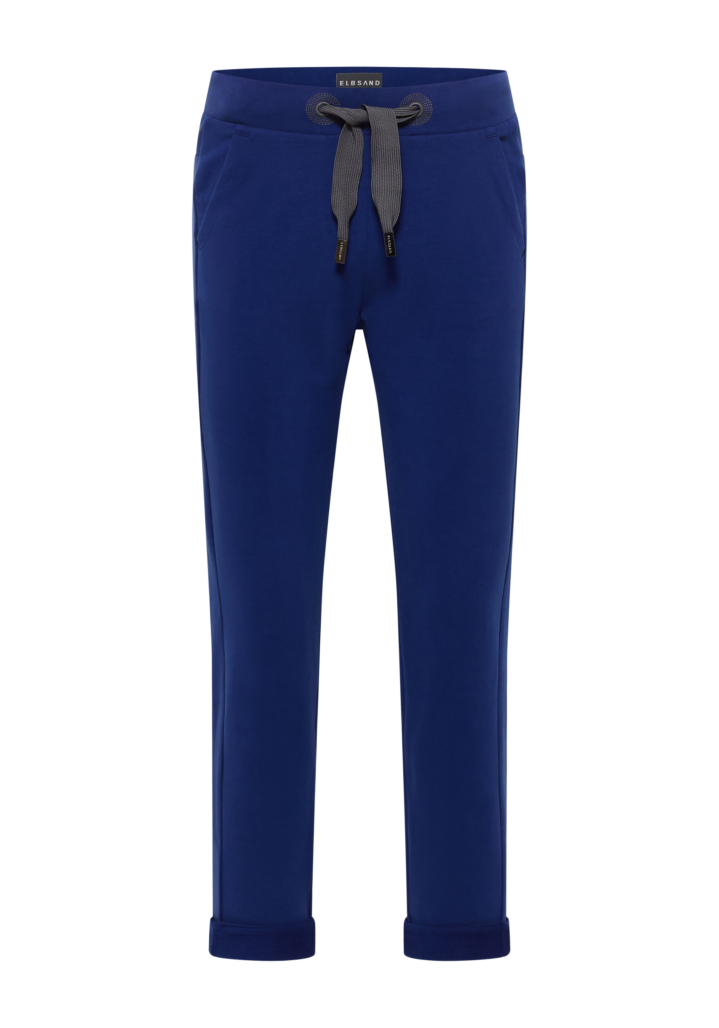 Bequeme ELBSAND-Loungehose in Königsblau mit Kordelzug in der Taille und Bündchen am Saum.