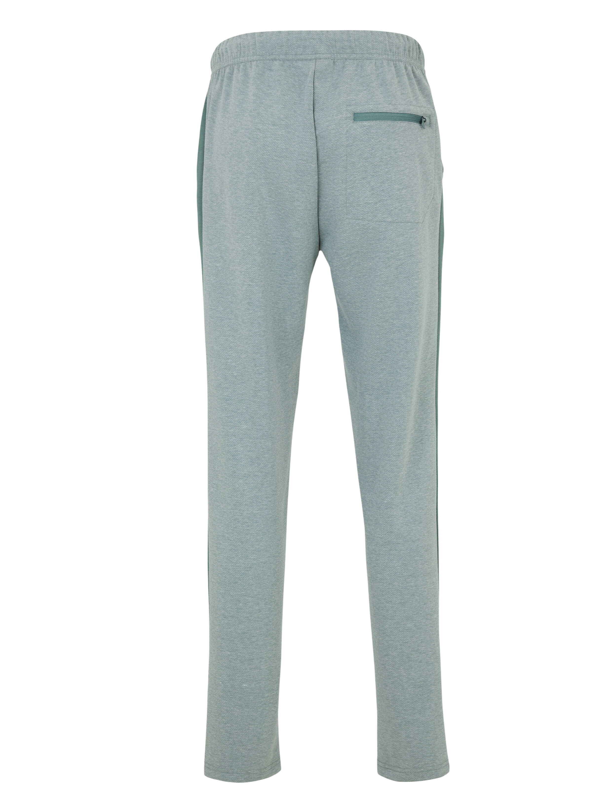 Hellgraue Freizeithose mit elastischem Bund und Seitentaschendetail.