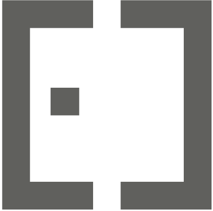 Abstraktes geometrisches Design mit kontrastierenden schwarzen und grauen Quadraten.
