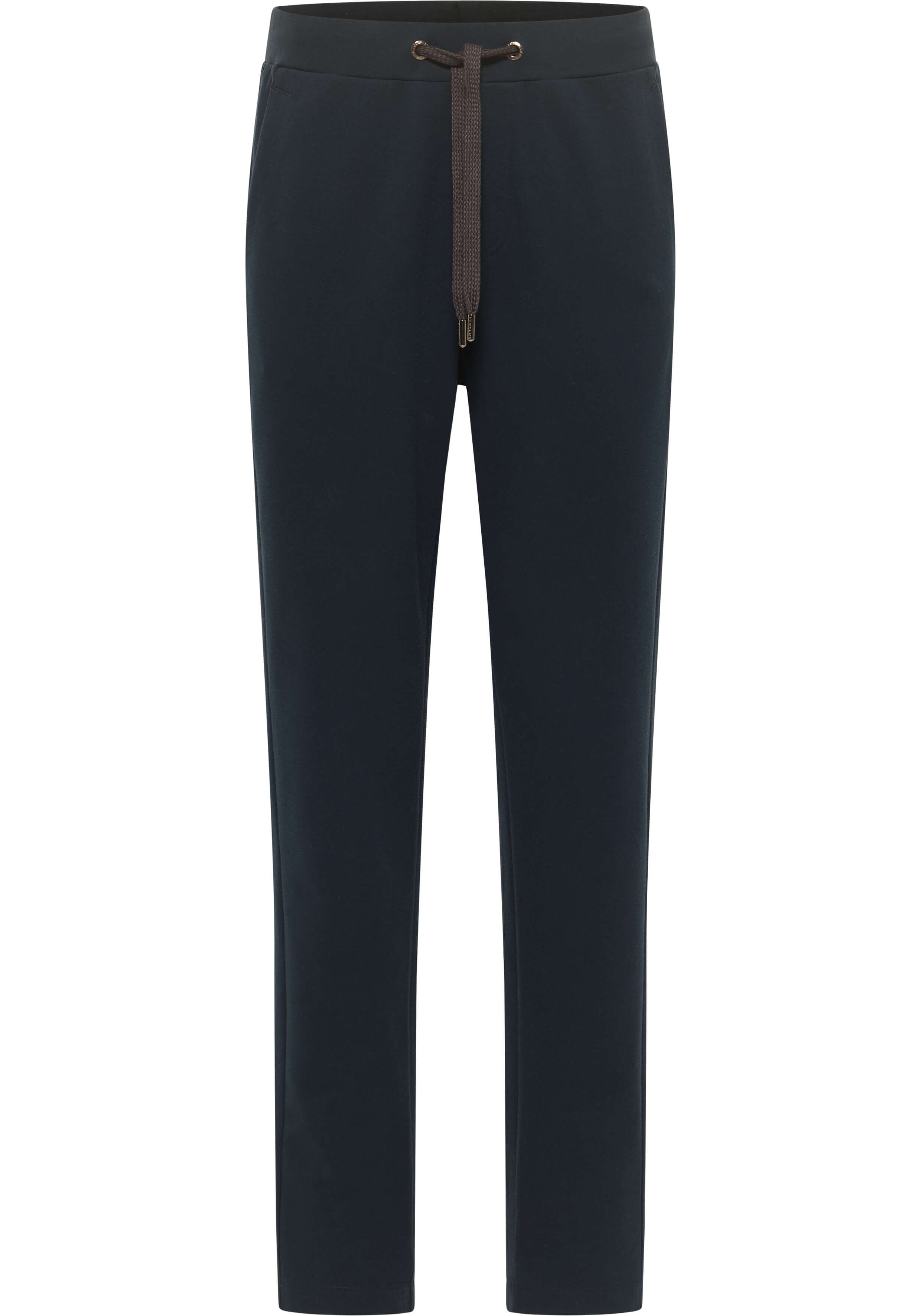 Marineblaue Jogginghose mit Kordelzug in der Taille, perfekt für Freizeitkleidung.