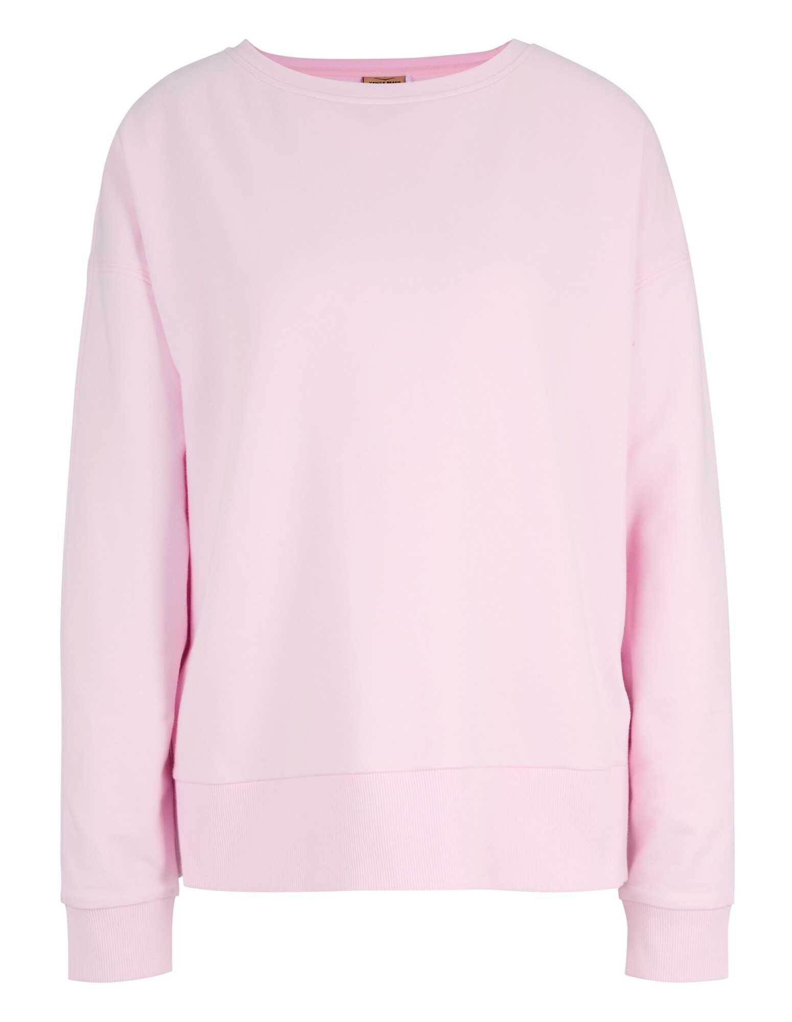 Kuscheliges rosa Sweatshirt mit entspannter Passform und langen Ärmeln für den Freizeitgebrauch.