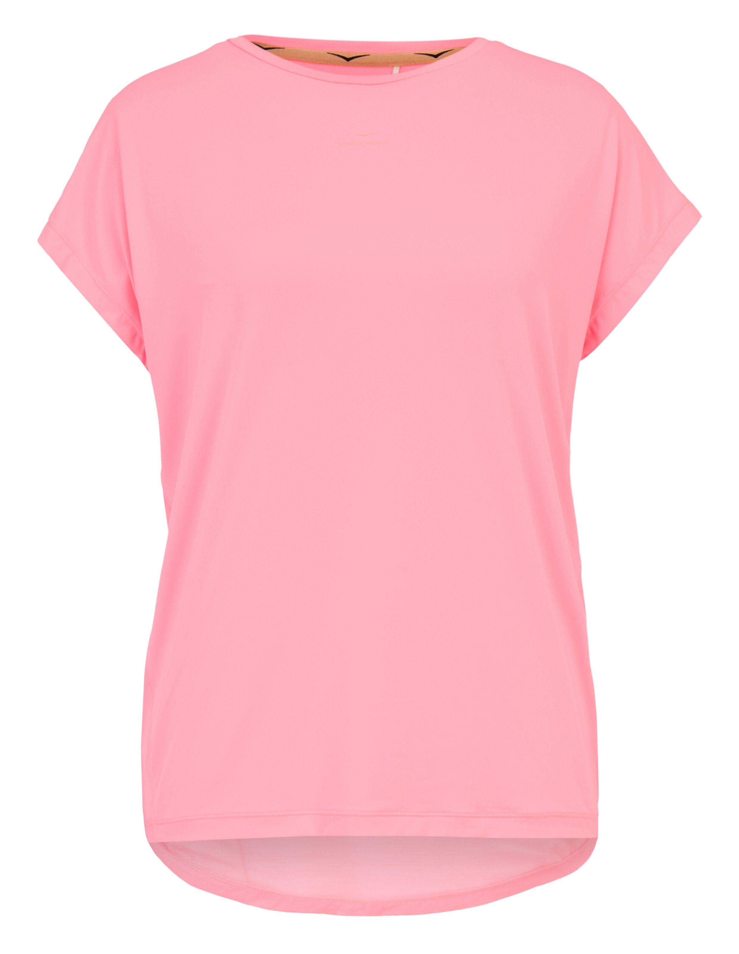 Rosa ELBSAND Freizeit-T-Shirt mit kurzen Ärmeln und entspannter Passform für bequemes Tragen im Alltag.