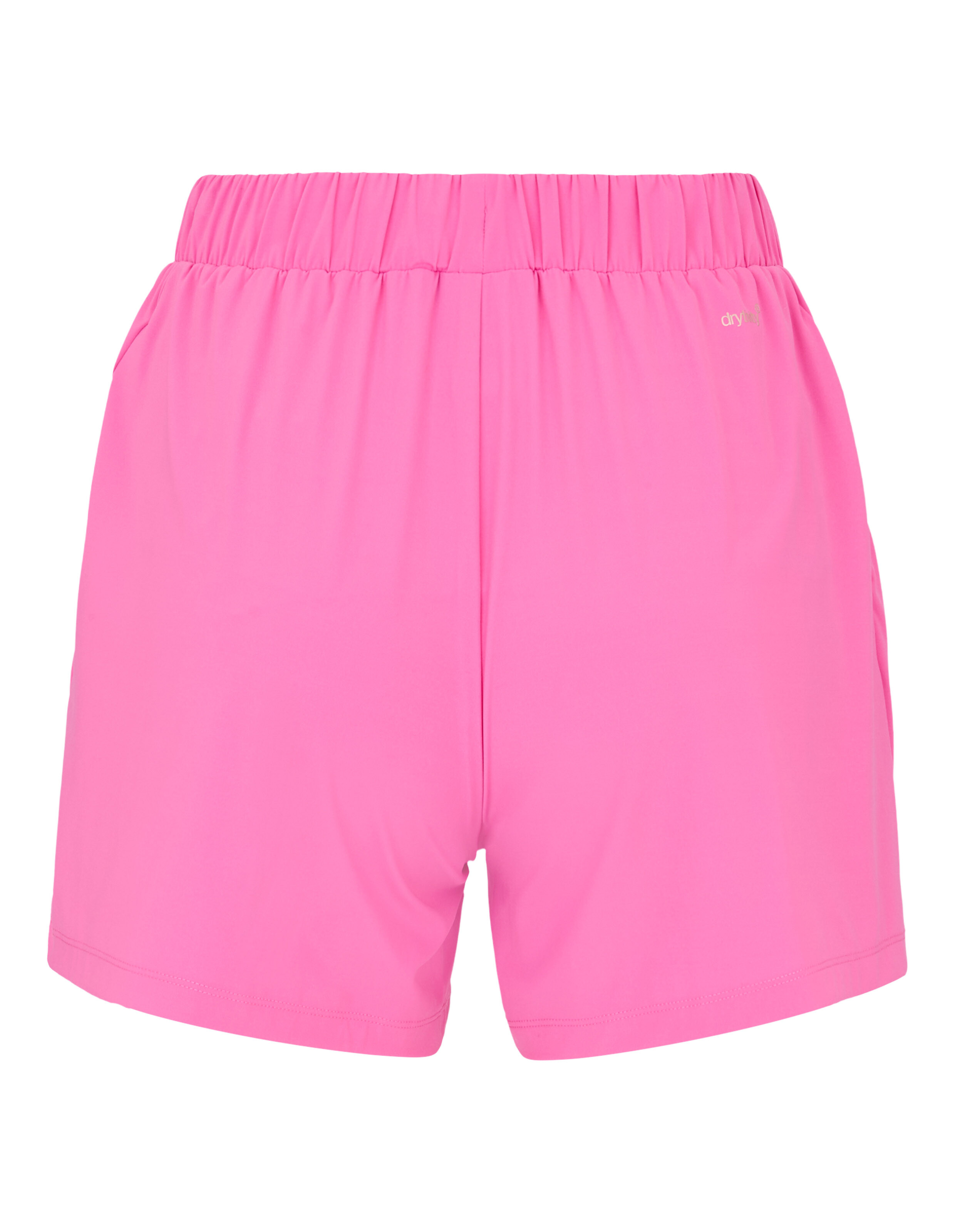 Lässige Shorts in leuchtendem Rosa mit elastischem Bund für mehr Komfort.
