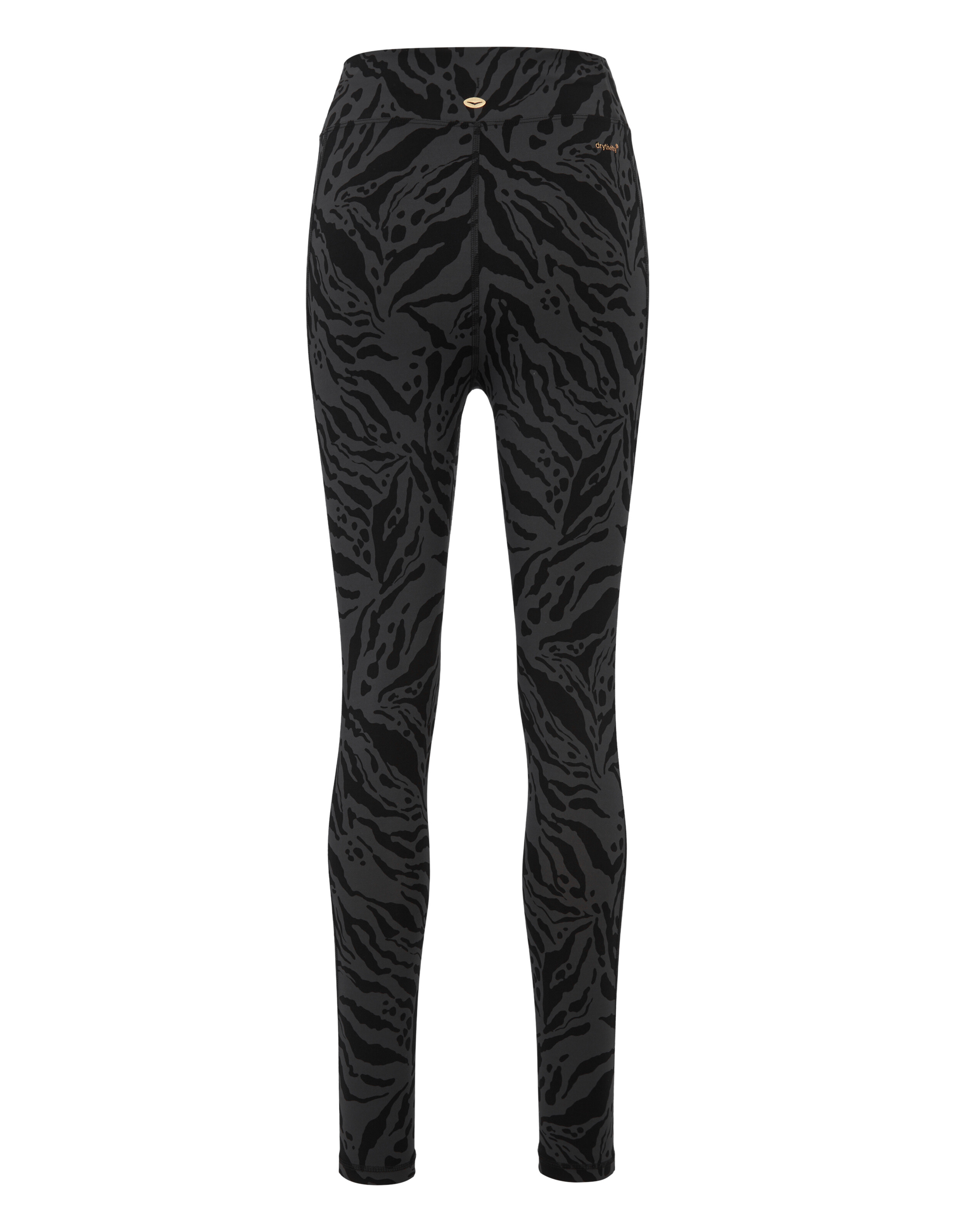 Schwarz gemusterte Leggings mit stilvollem Animal-Print-Design.