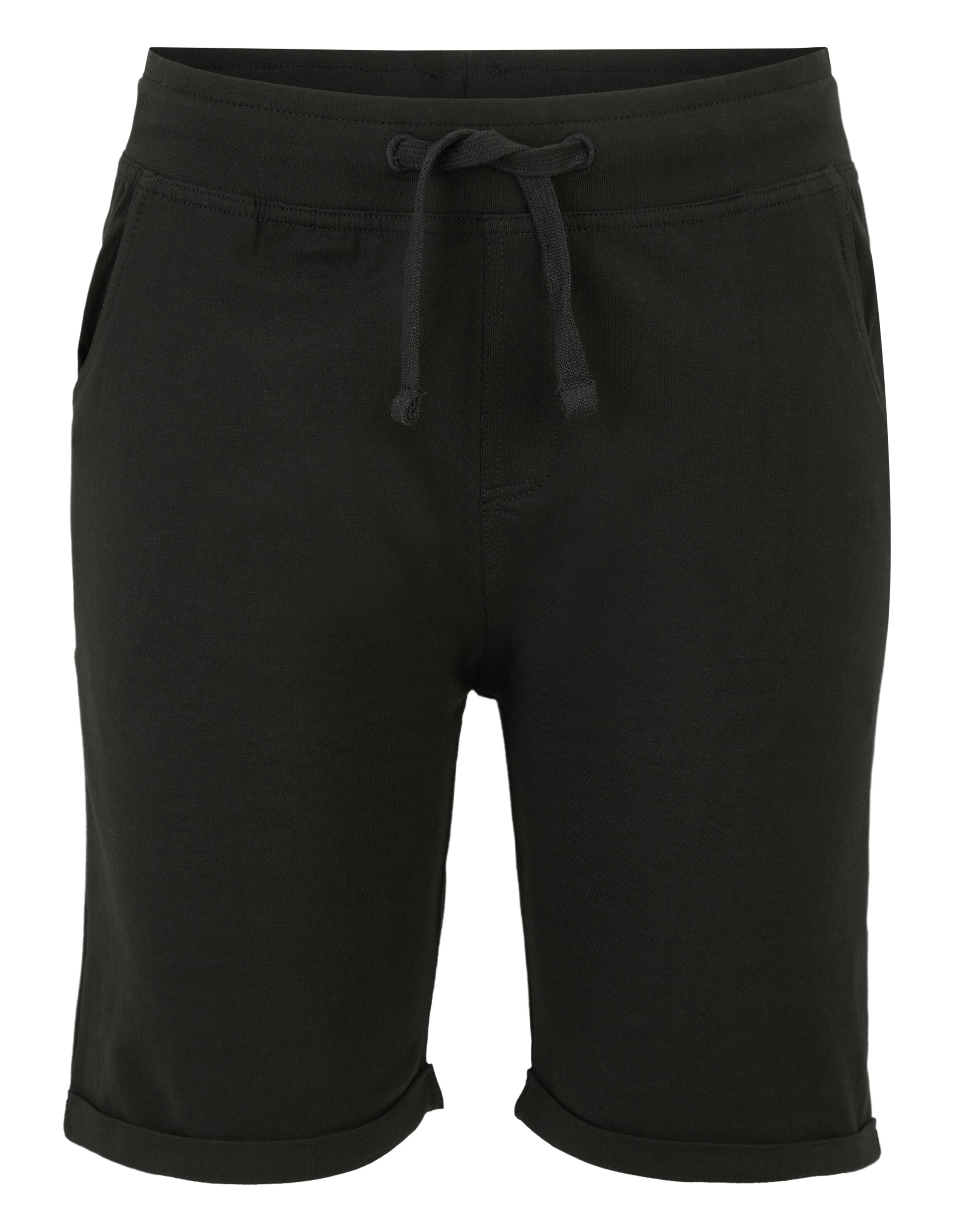 Schwarze lässige „Venice Beach Carlotti“-Shorts mit Kordelzug in der Taille und Rollsäumen.