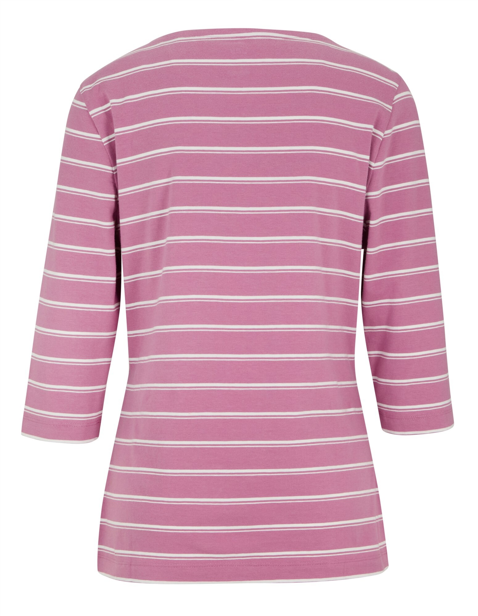 Gemütliches rosa gestreiftes Langarm-Top, perfekt für Freizeitkleidung und Faulenzen.