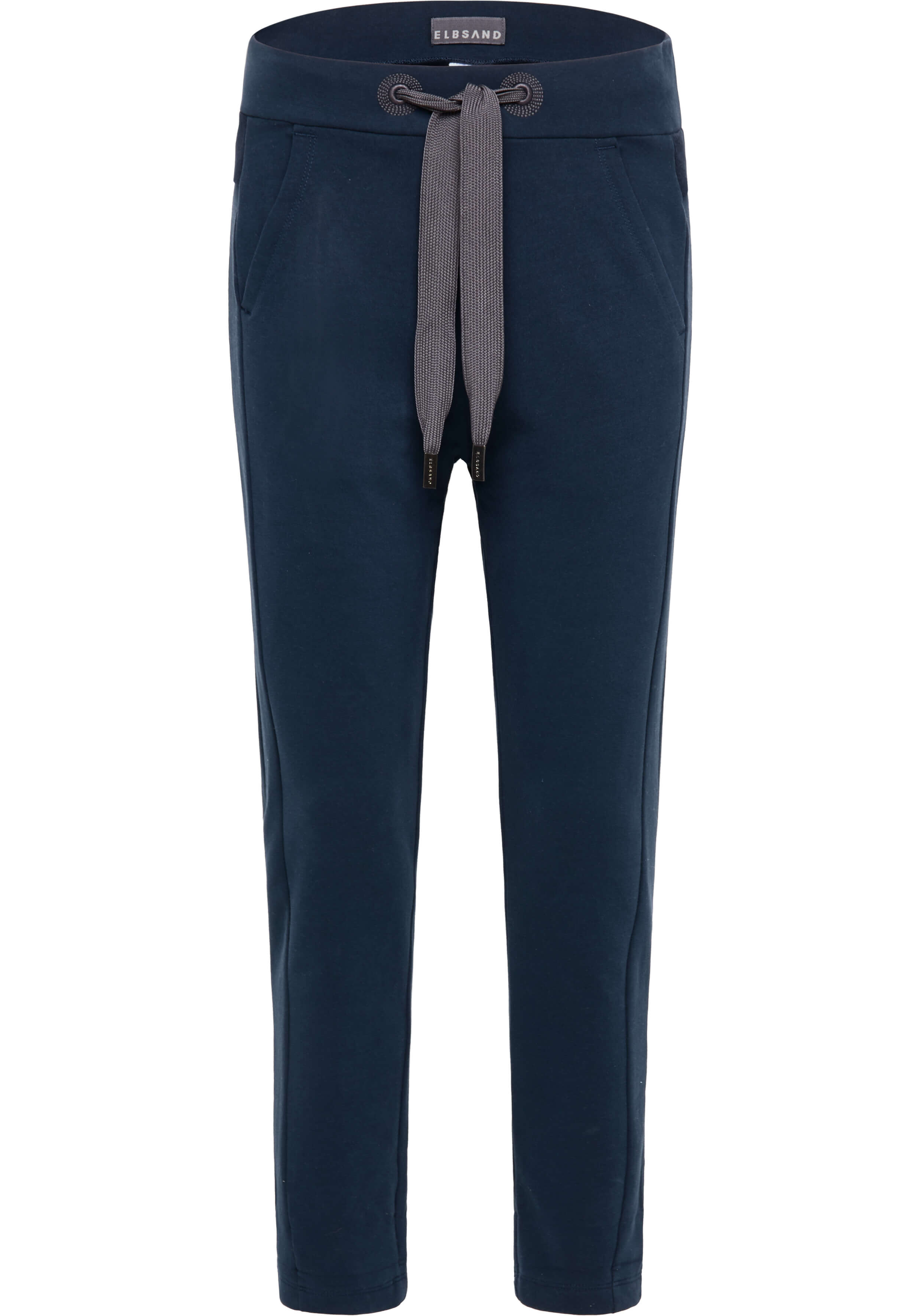 Marineblaue Jogginghose mit Kordelzug in der Taille und Seitentaschen für lässigen Komfort.