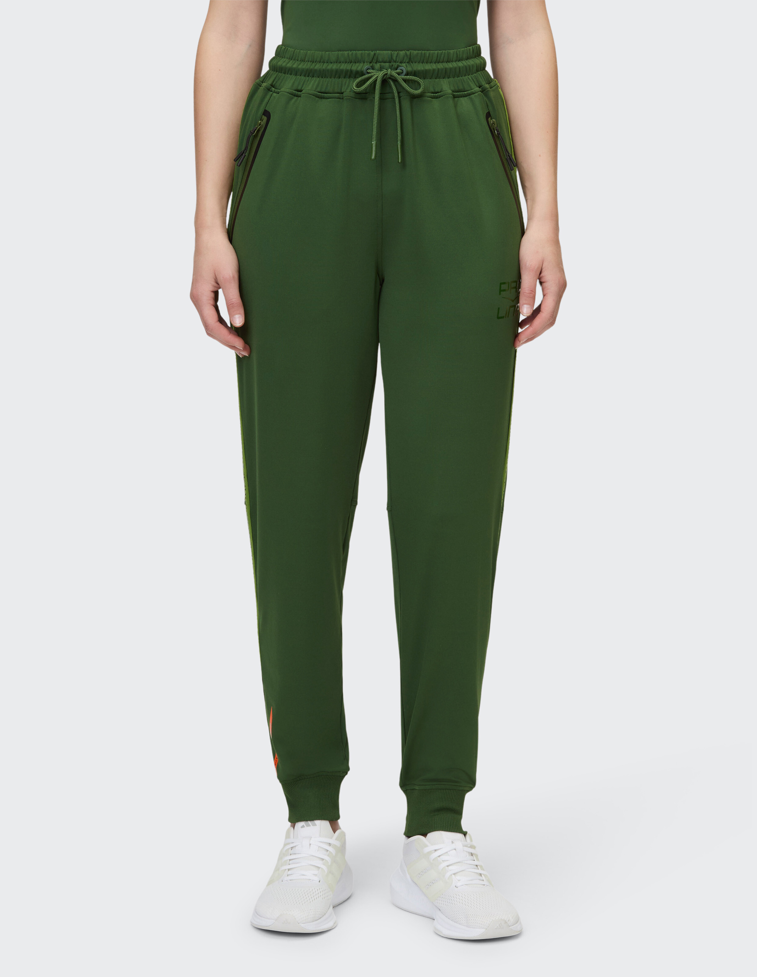 Olivgrüne Jogginghose von Venice Beach Knoxville mit Kordelzug und Reißverschlusstaschen.