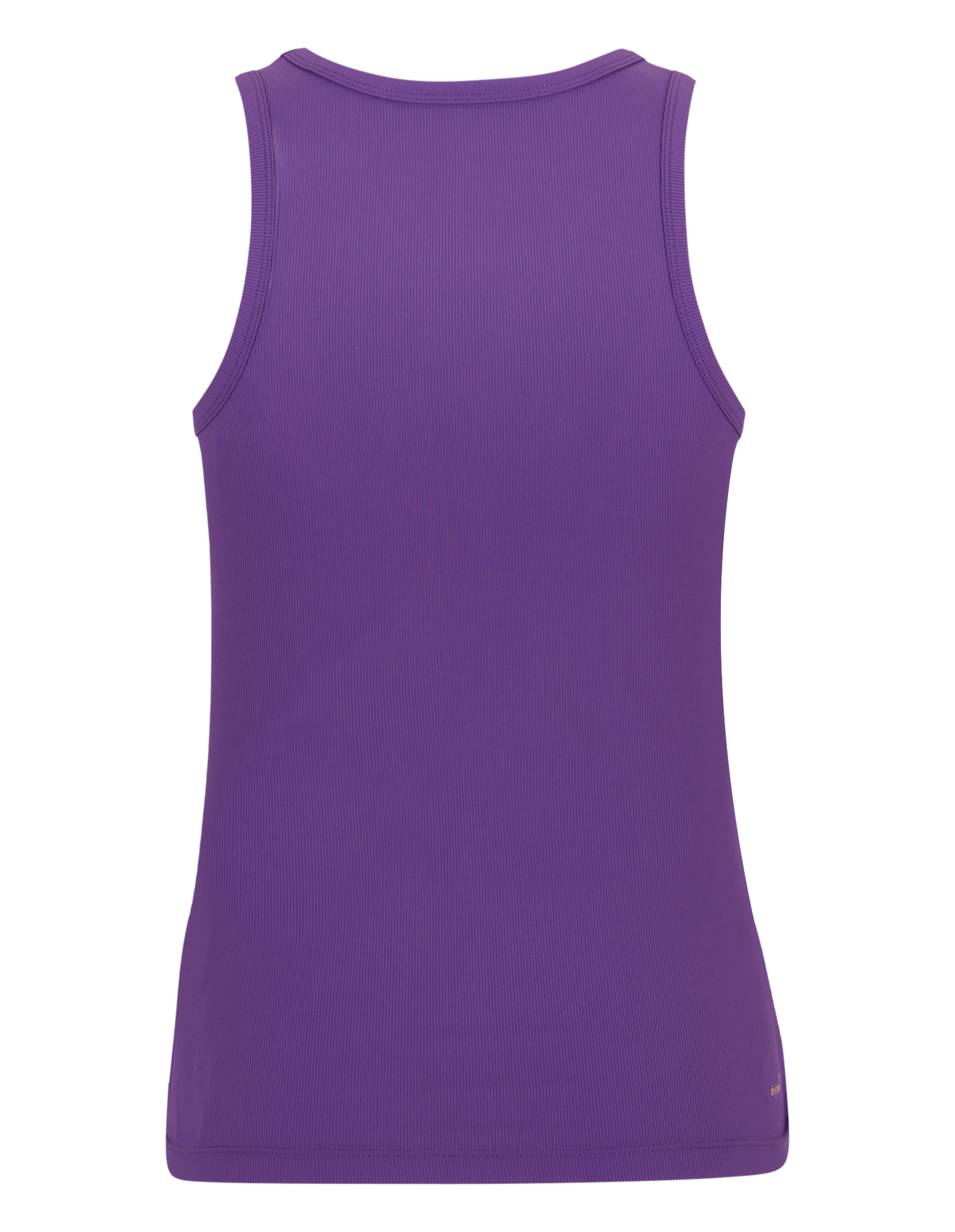 Lilafarbenes, geripptes Tanktop für lässige Lounge- und Alltagskleidung.