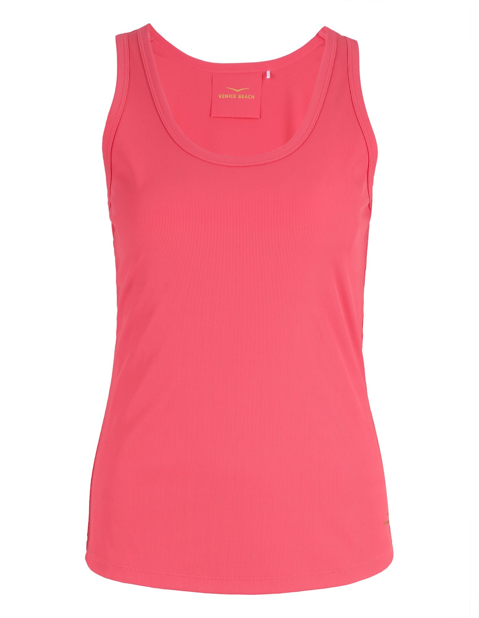 Rosafarbenes, geripptes Tanktop von Venice Beach, perfekt für lässige Sommerkleidung.