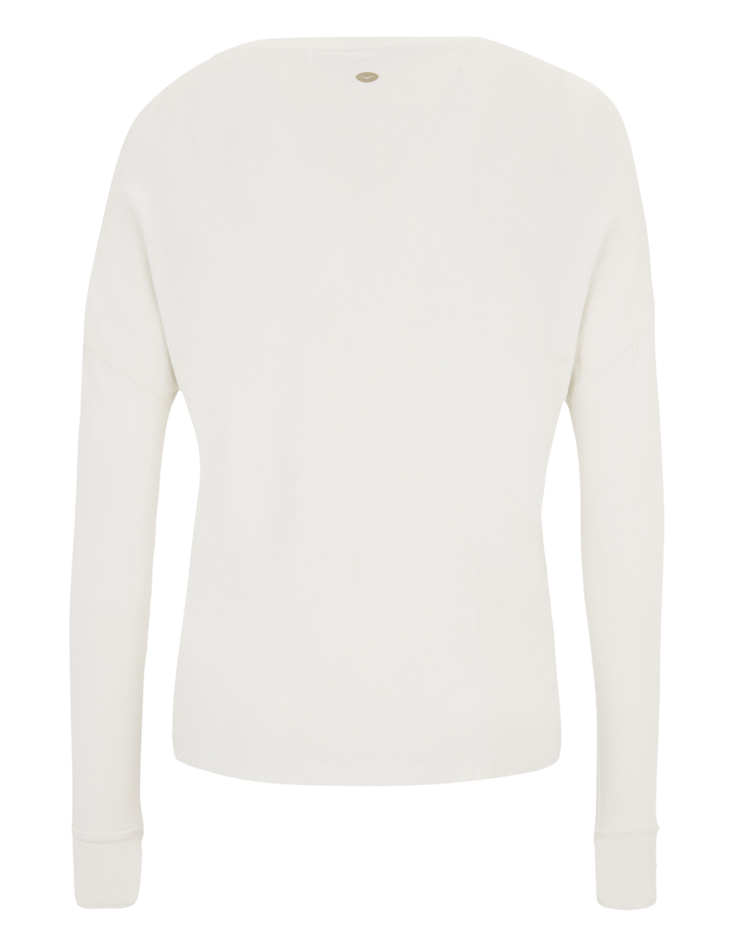 Rückansicht des weißen Venice Beach Winona Langarmshirt für gemütliche Freizeitkleidung.