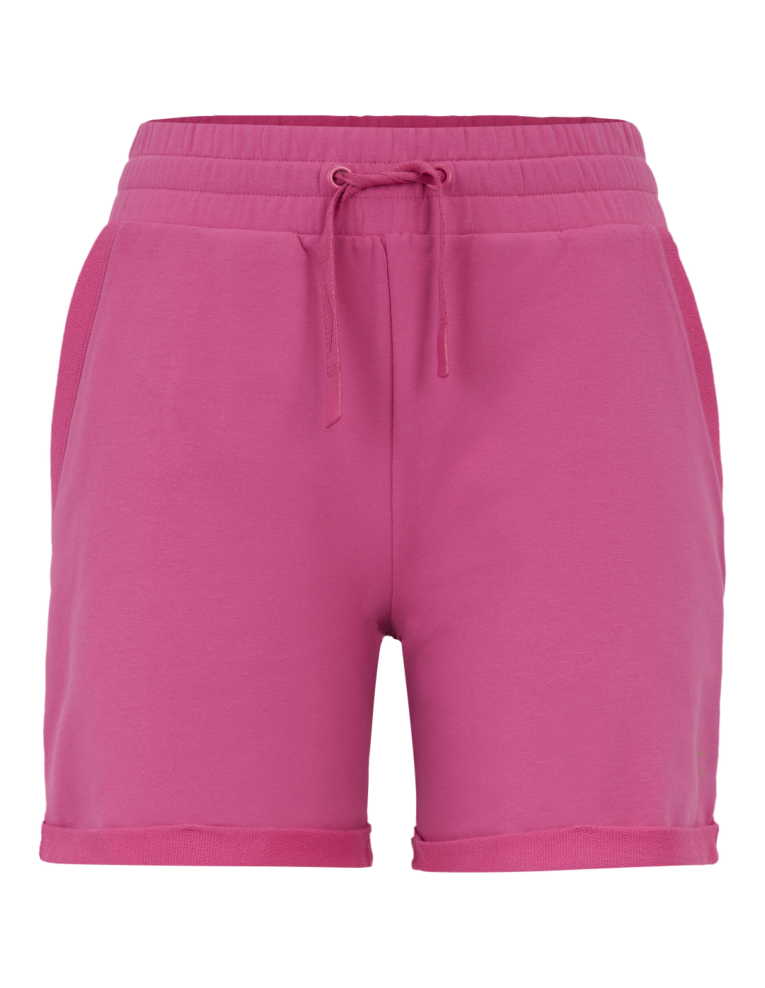 Gemütliche rosafarbene Freizeitshorts mit elastischem Bund und Kordelzugdetail.