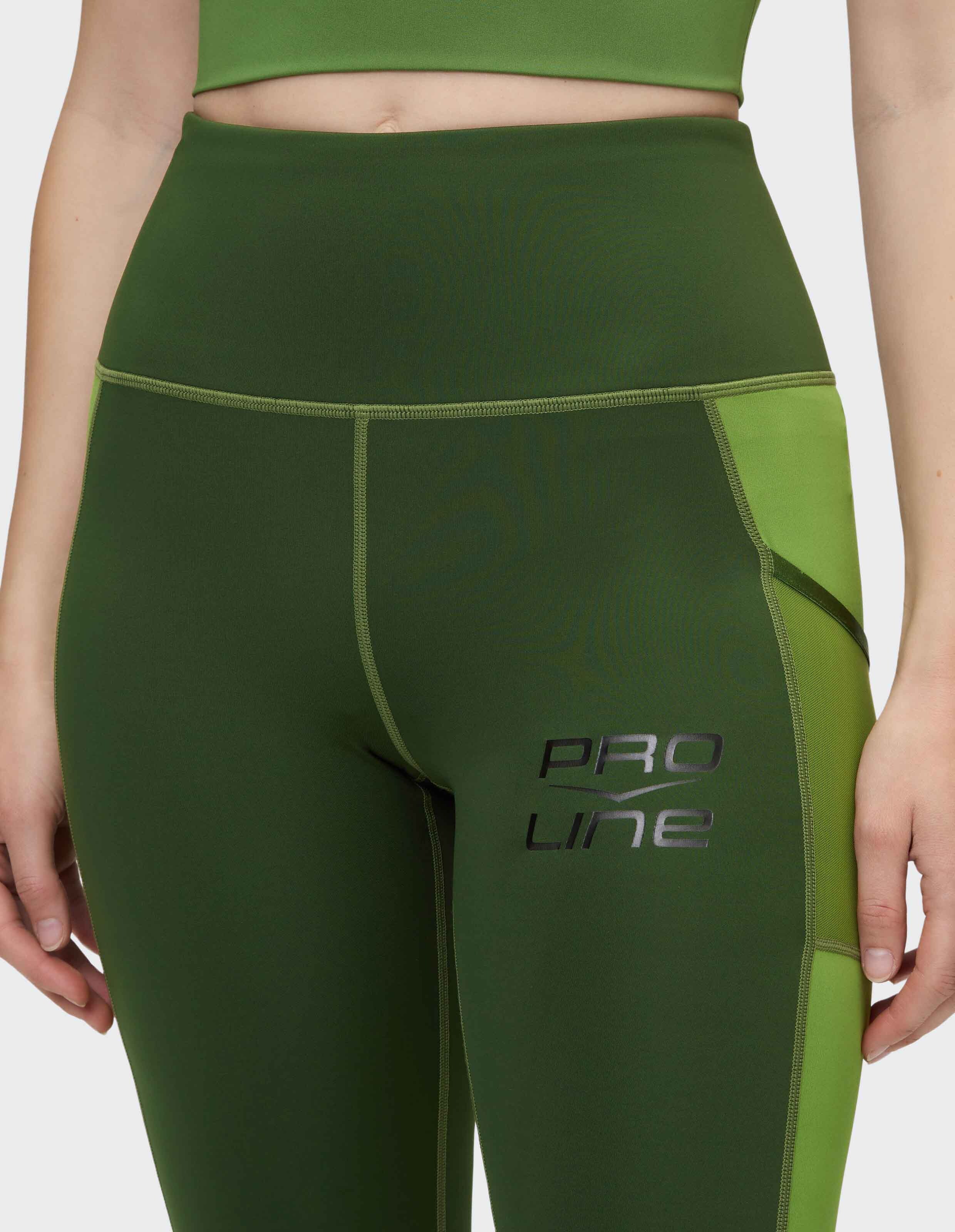 Olivgrüne Sportstrumpfhose mit hoher Taille von Venice Beach, Colorado Springs.