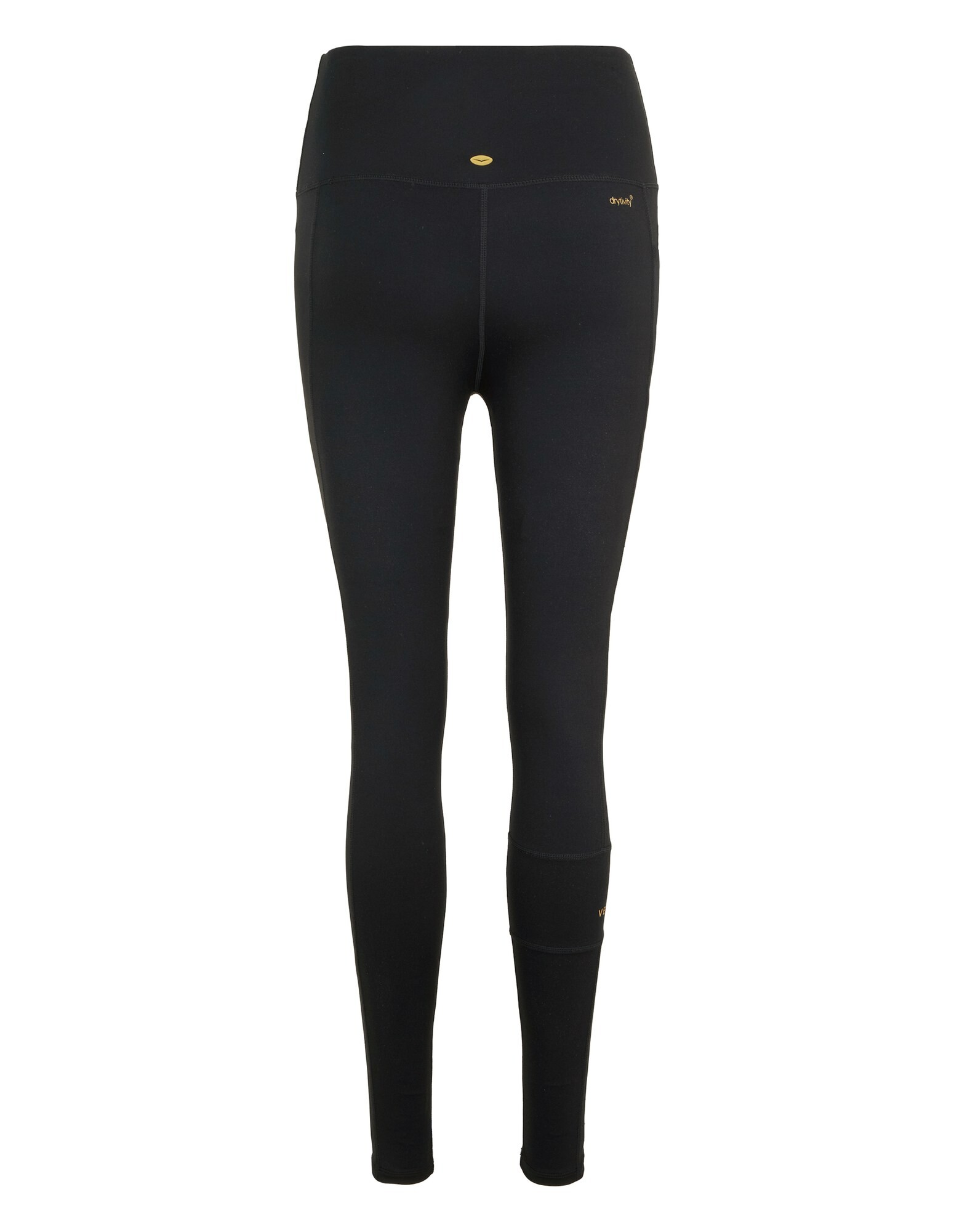 Schwarze Leggings mit hohem Bund und elegantem Design, perfekt für die Freizeit.