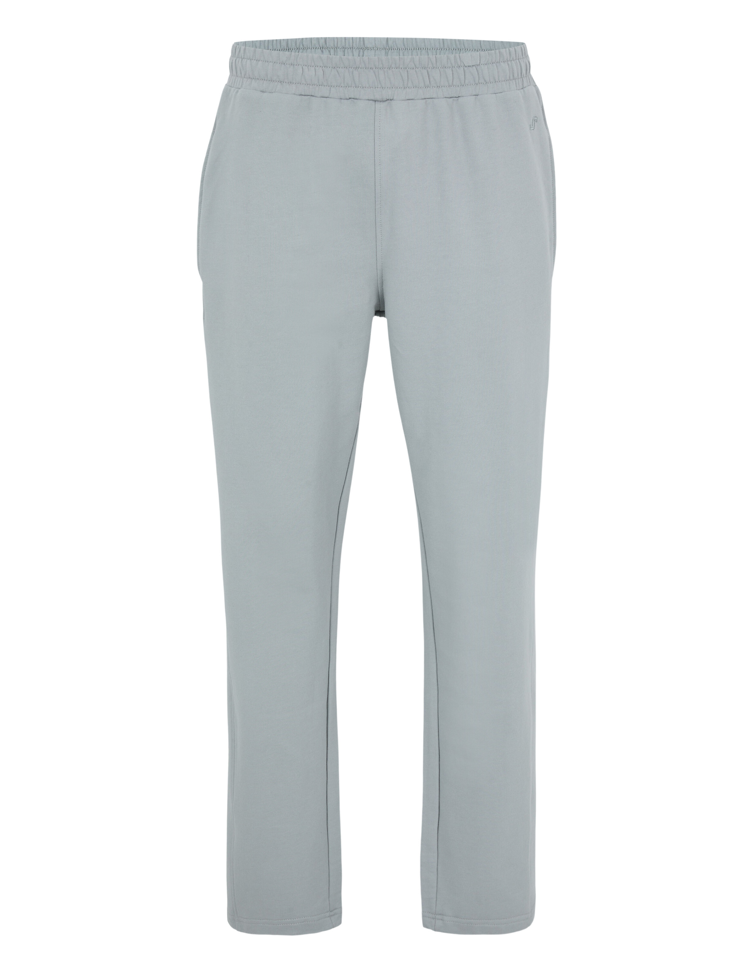 Graue Jogginghose mit elastischem Bund und schmal zulaufendem Bein.