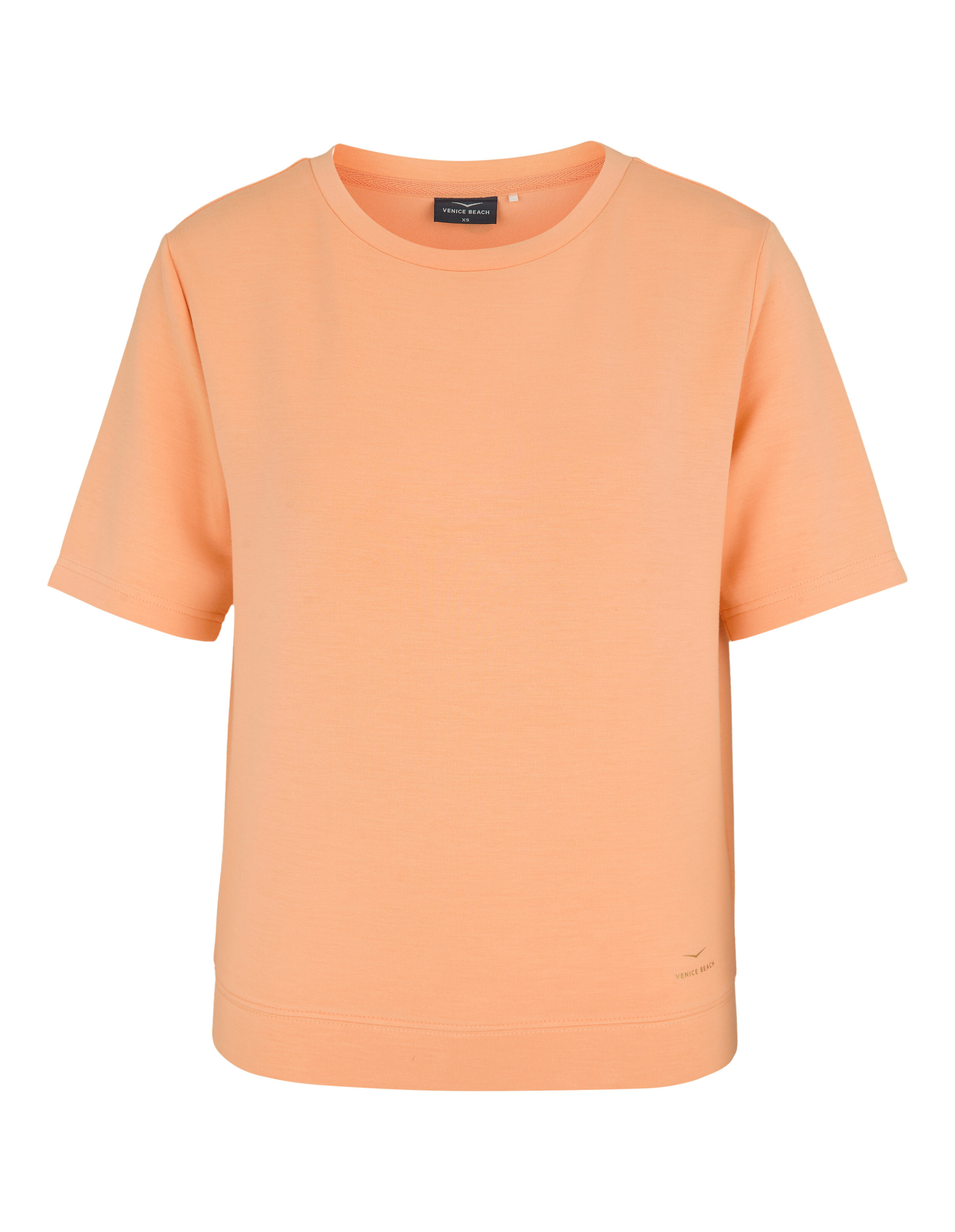 Weiches, pfirsichfarbenes Kurzarm-T-Shirt für den Freizeitgebrauch, perfekt zum Entspannen.