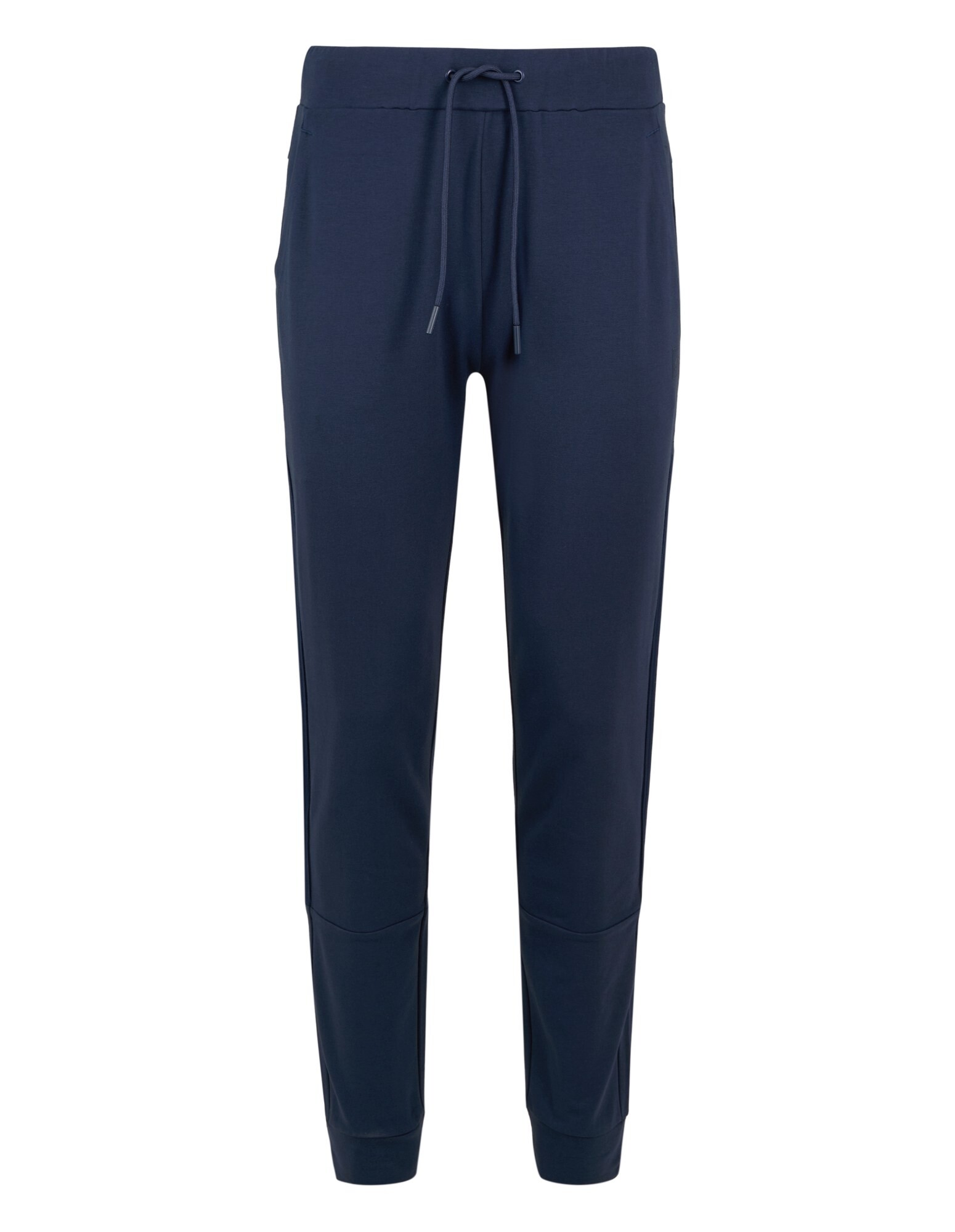 Marineblaue Jogginghose mit Kordelzug in der Taille, perfekt zum lässigen Faulenzen.