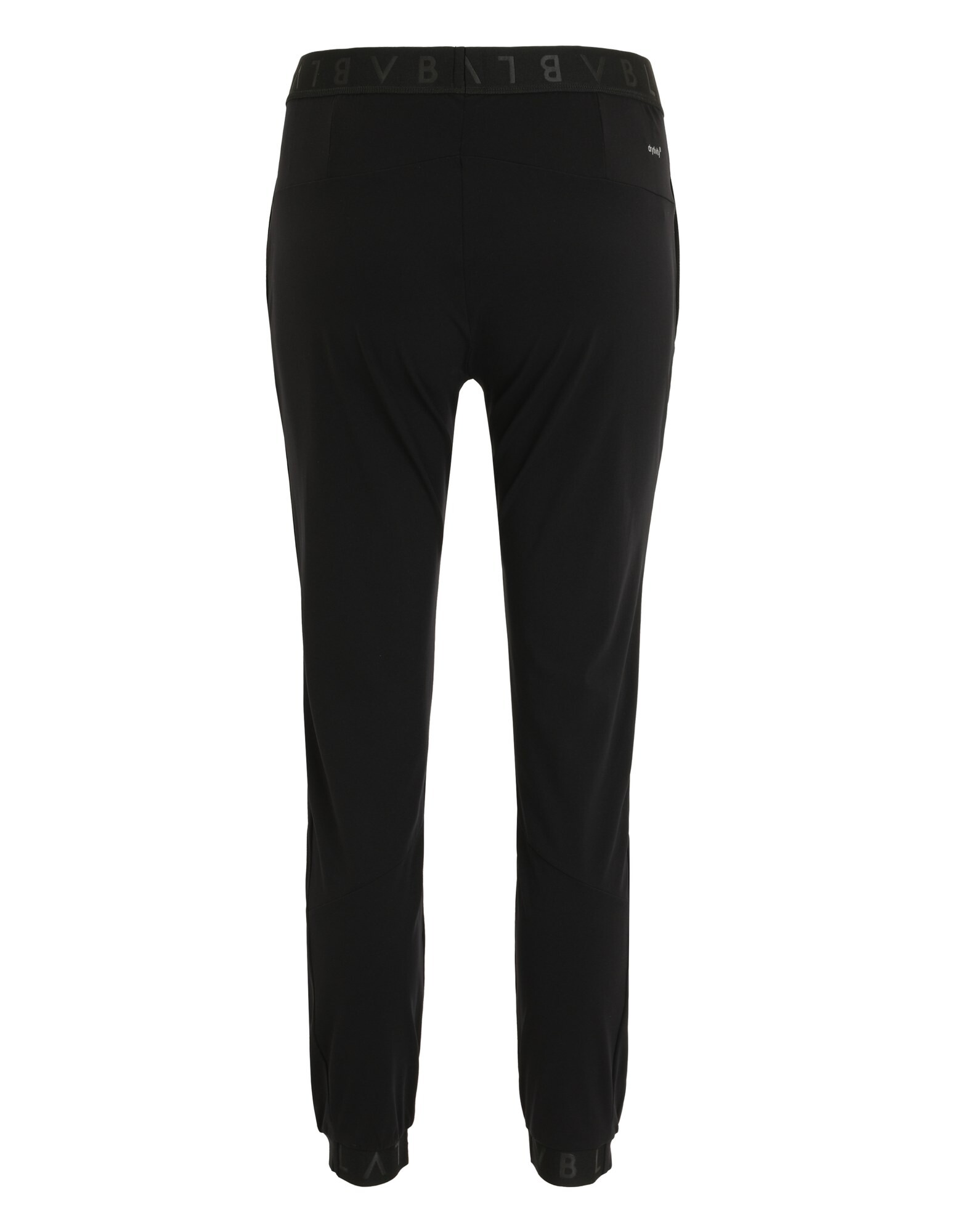 Schwarze Freizeithose mit bequemer Passform und elastischem Bund.