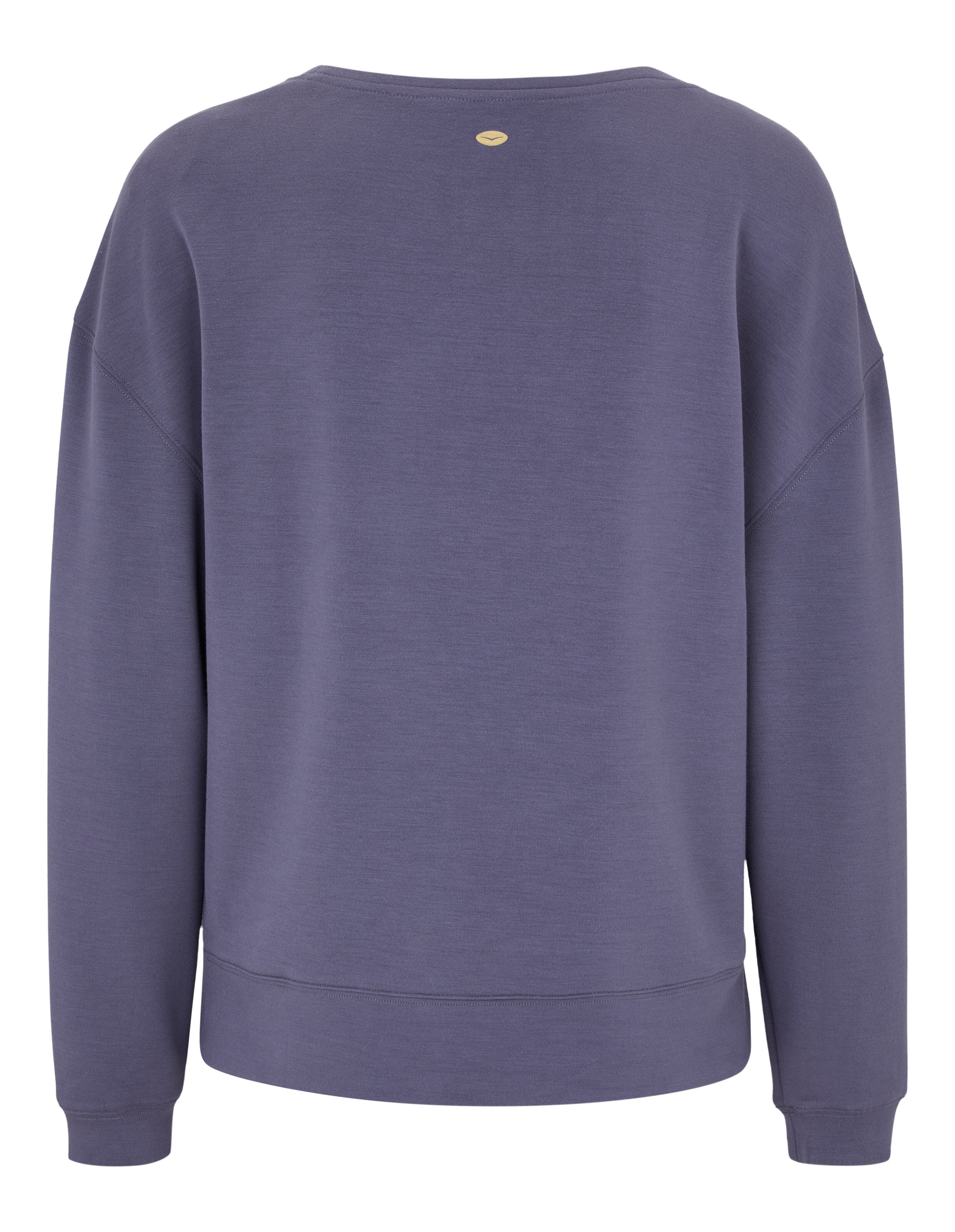 Gemütliches lila Sweatshirt mit entspannter Passform und gerippten Bündchen, perfekt für den Freizeitgebrauch.