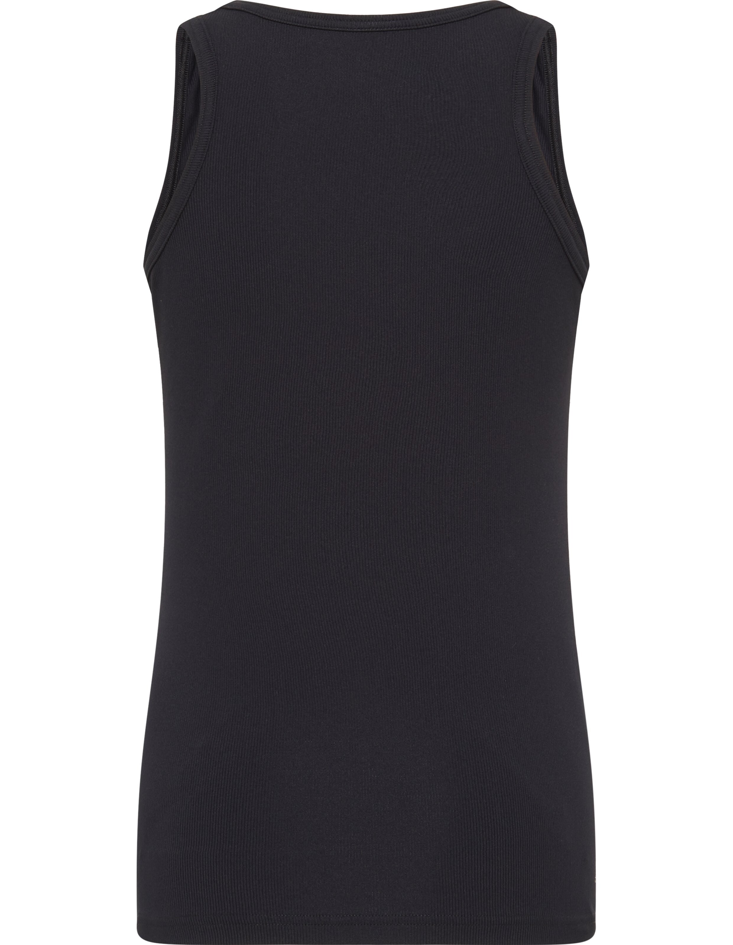 Schwarzes, geripptes Tanktop „Venice Beach Brenda“ für lässige, bequeme Alltagskleidung.